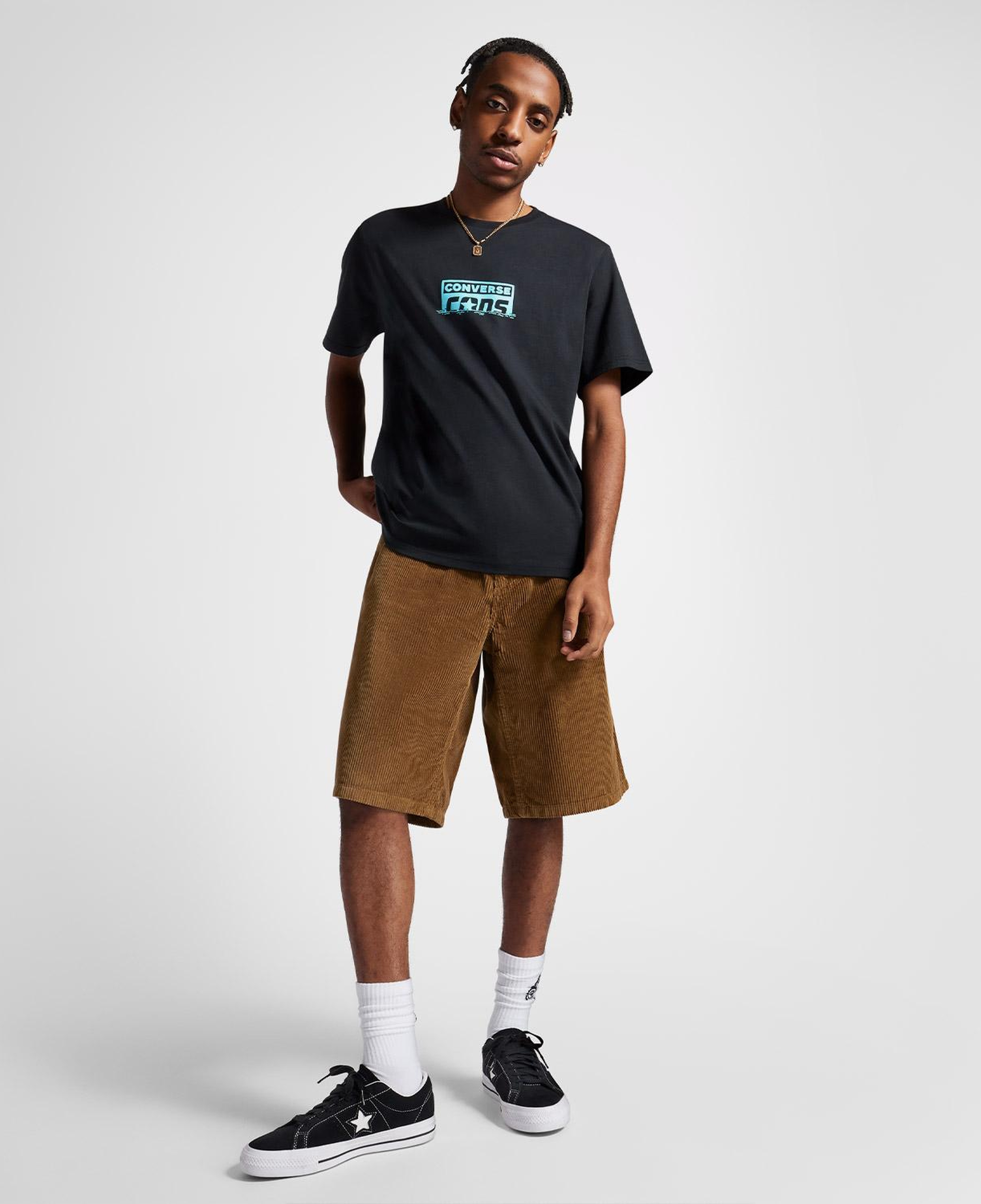 Converse Skeleton Water Ski Erkek Siyah T-Shirt