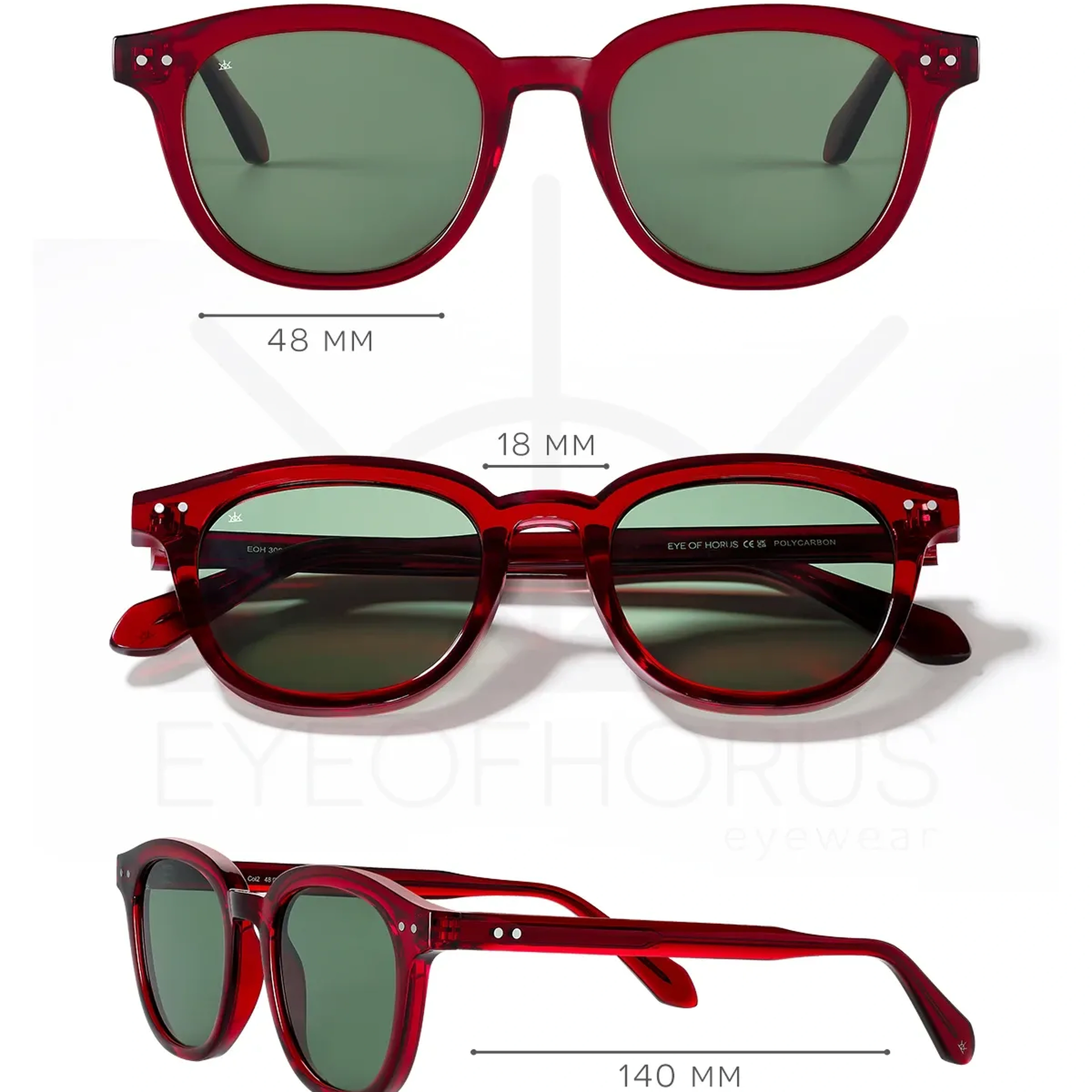 Aventurin C2 Bordo Asetat Unisex Güneş Gözlüğü