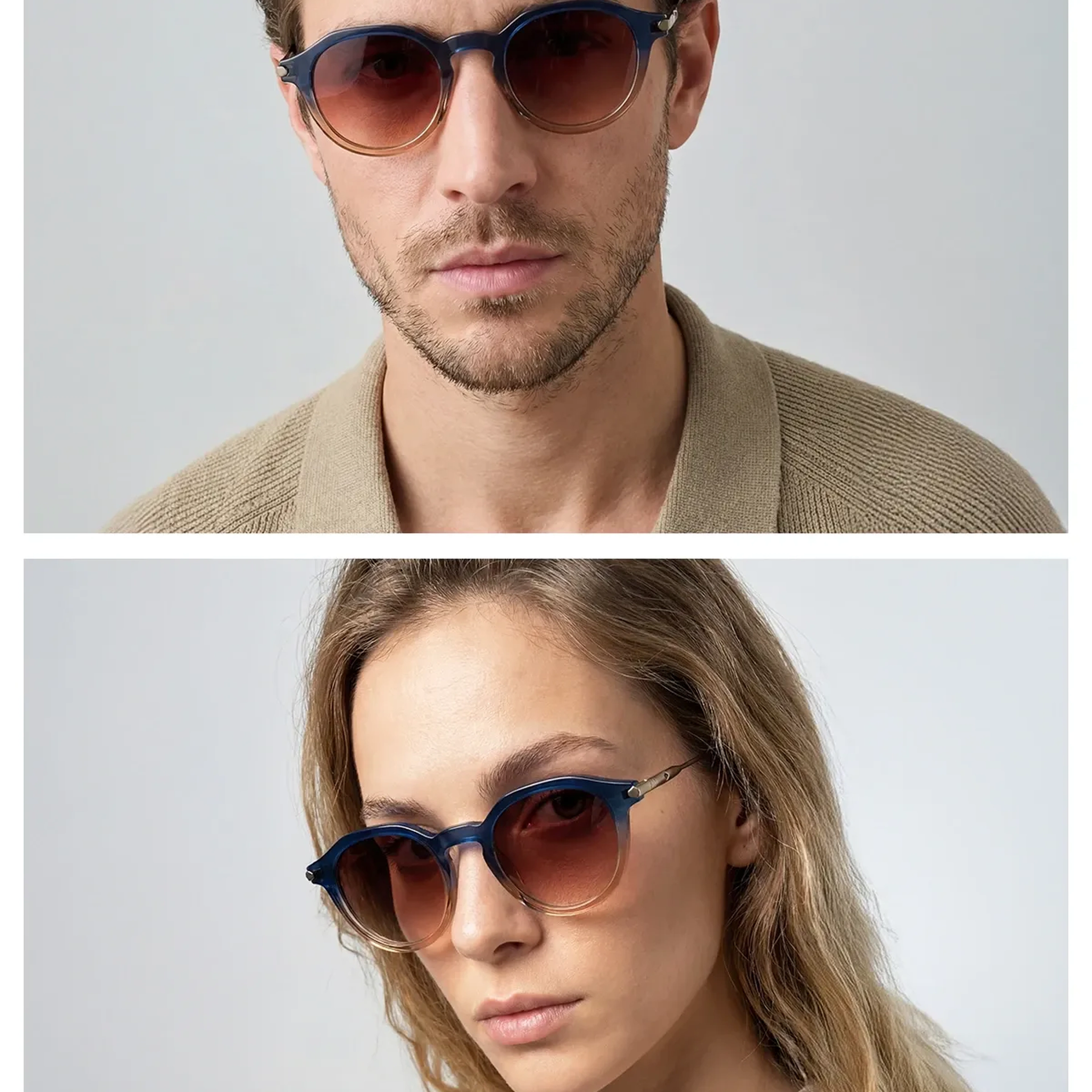 EOH4005 C4 Lacivert Degrade Asetat Unisex Güneş Gözlüğü
