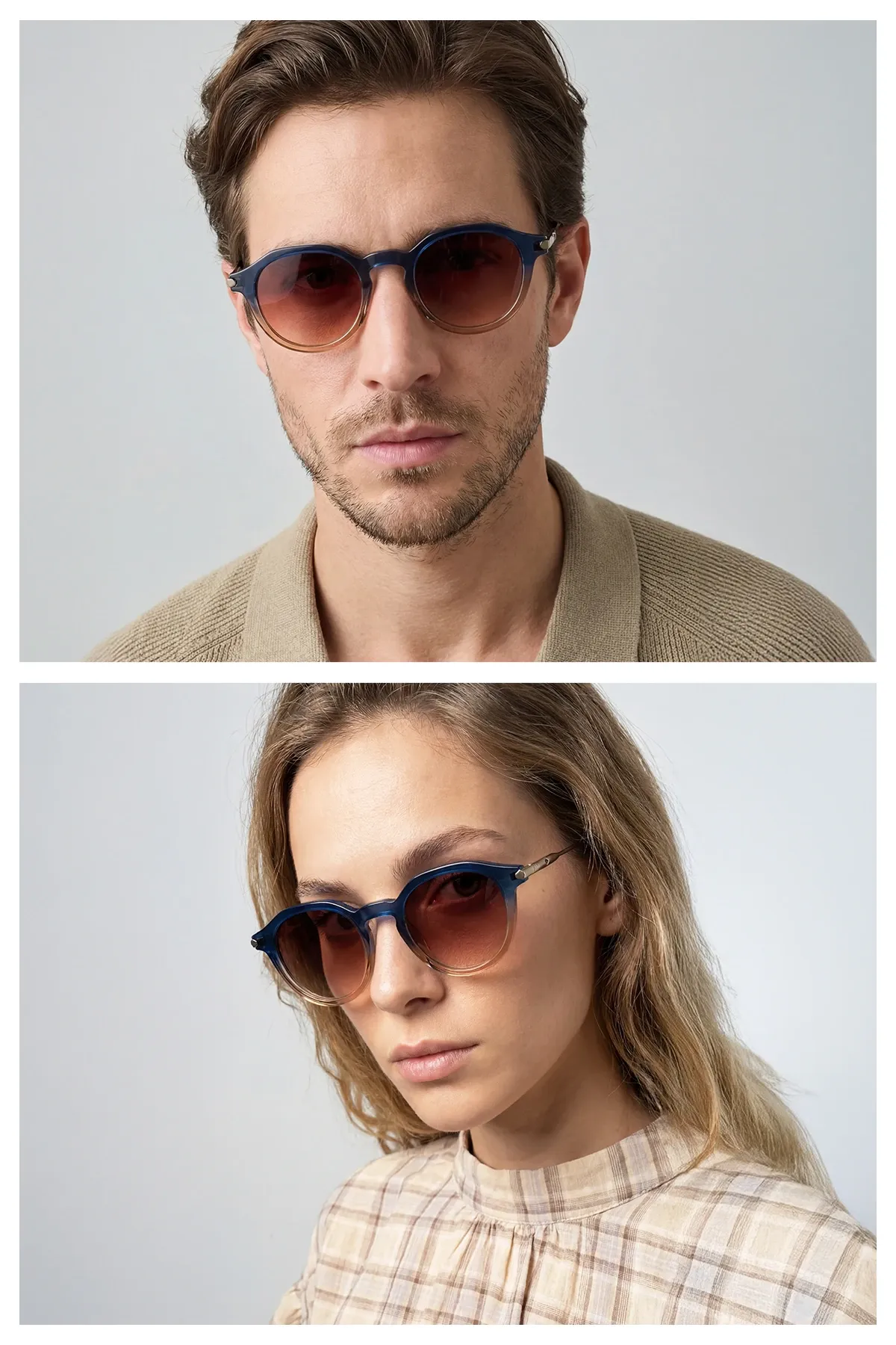 EOH4005 C4 Lacivert Degrade Asetat Unisex Güneş Gözlüğü