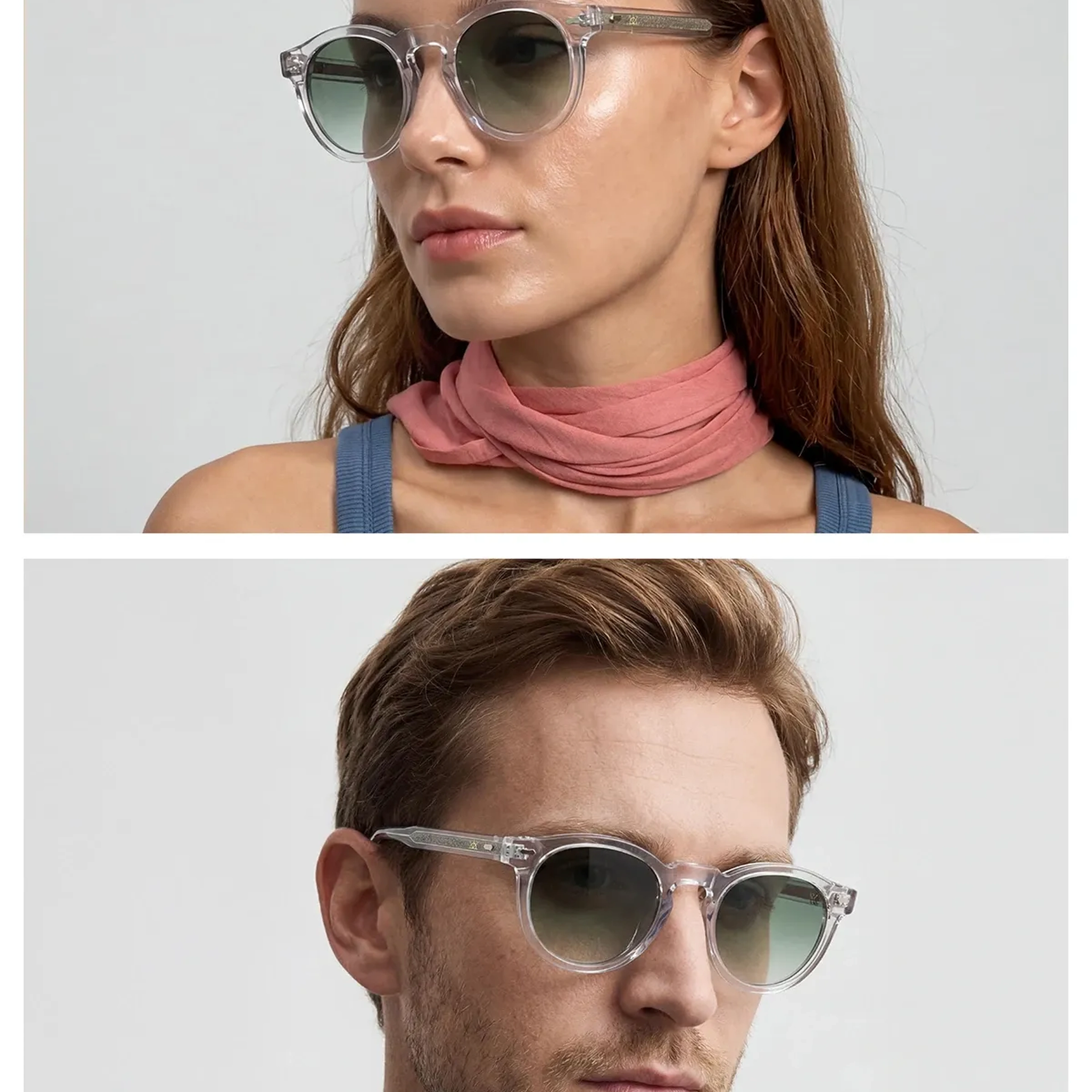 EOH4006 C3 Açık Gri Asetat Unisex Güneş Gözlüğü