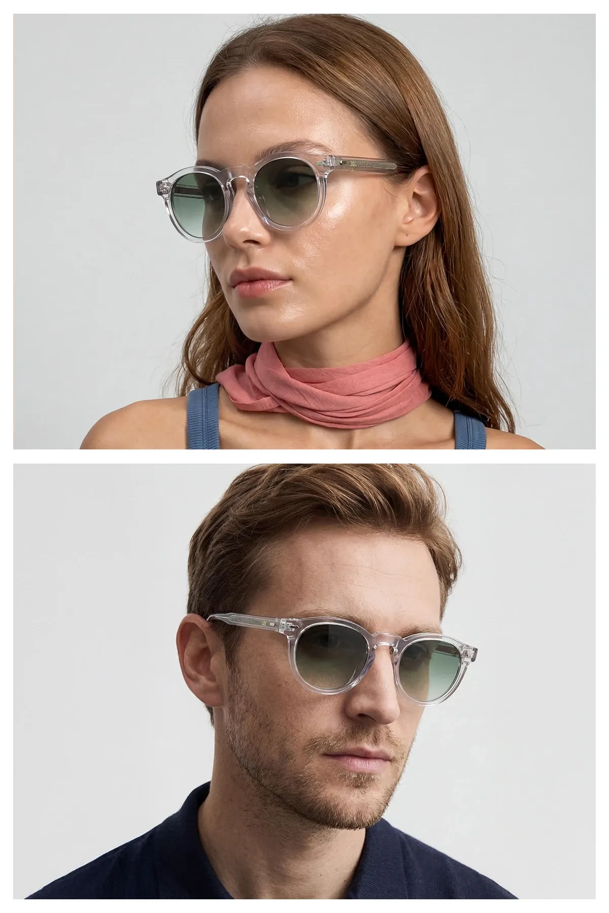 EOH4006 C3 Açık Gri Asetat Unisex Güneş Gözlüğü