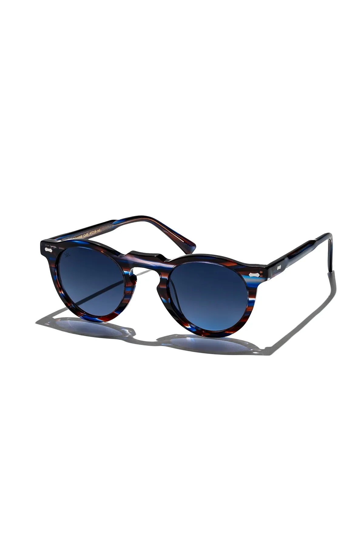EOH4006 C5 Lacivert/Kahverengi Sedefli Asetat Unisex Güneş Gözlüğü