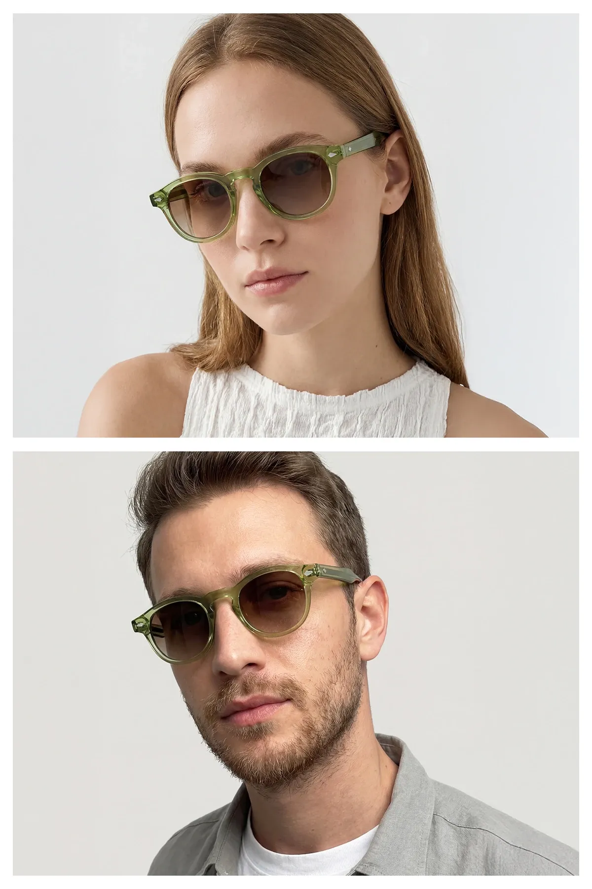 EOH4007 C6 Haki Asetat Unisex Güneş Gözlüğü