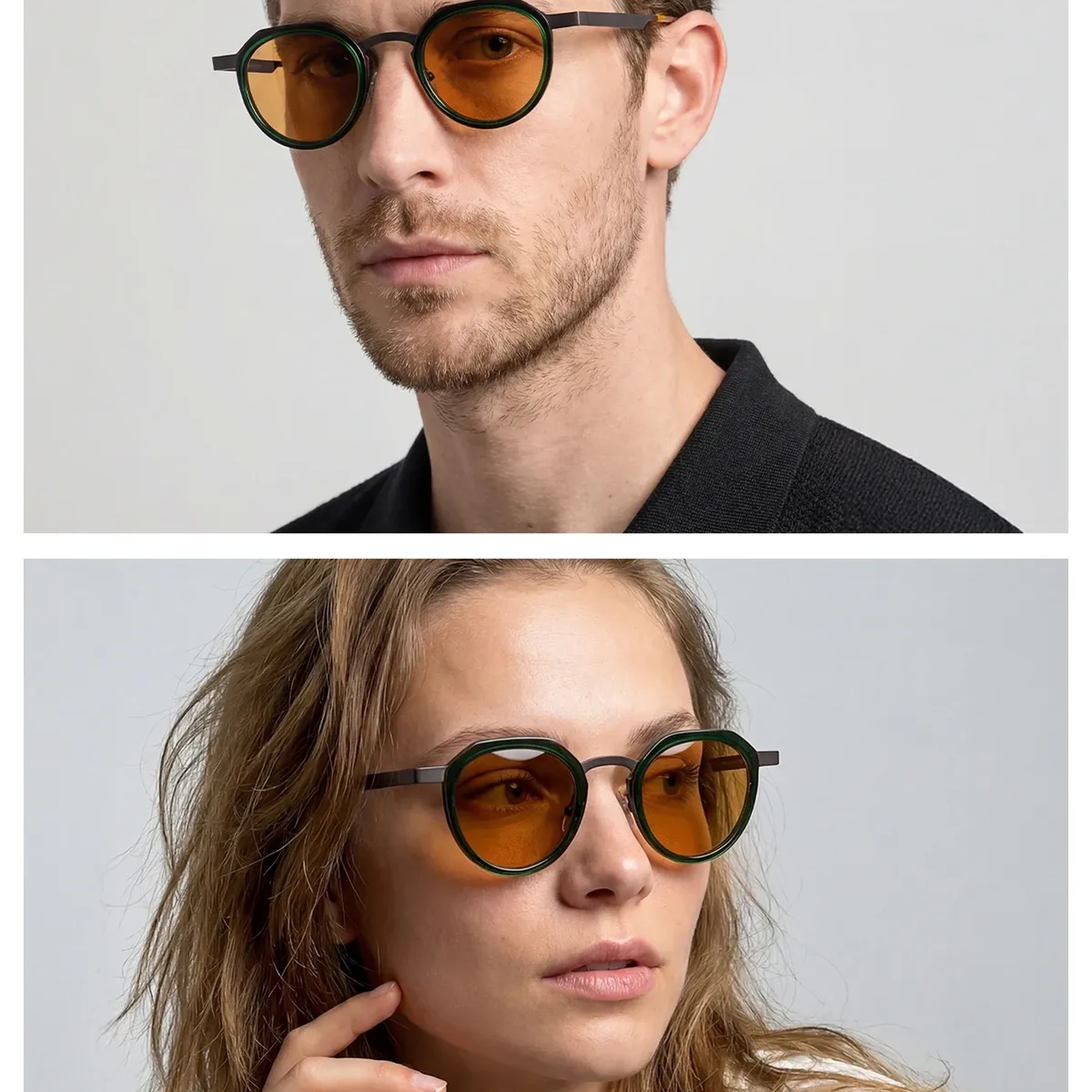 EOH4008 C4 Yeşil/Kahverengi Metal Unisex Güneş Gözlüğü