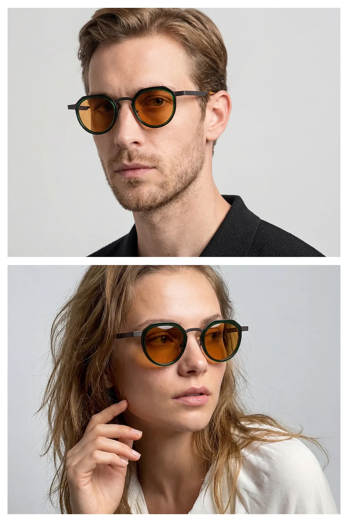 EOH4008 C4 Yeşil/Kahverengi Metal Unisex Güneş Gözlüğü