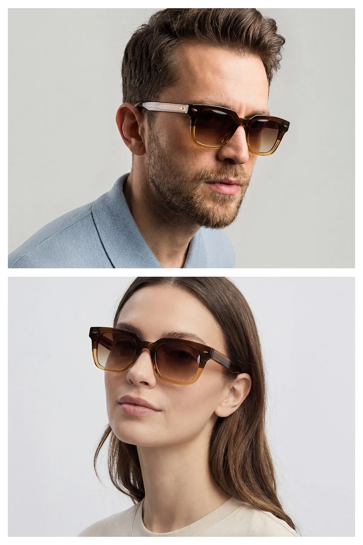 EOH4009 C3 Kahverengi Asetat Unisex Güneş Gözlüğü
