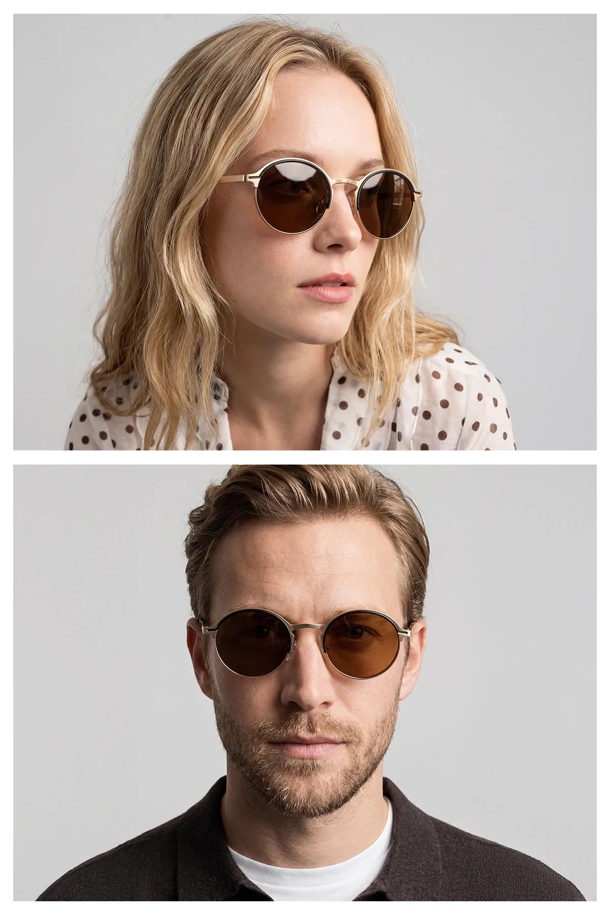 EOH4013 C1 Sarı Metal Unisex Güneş Gözlüğü