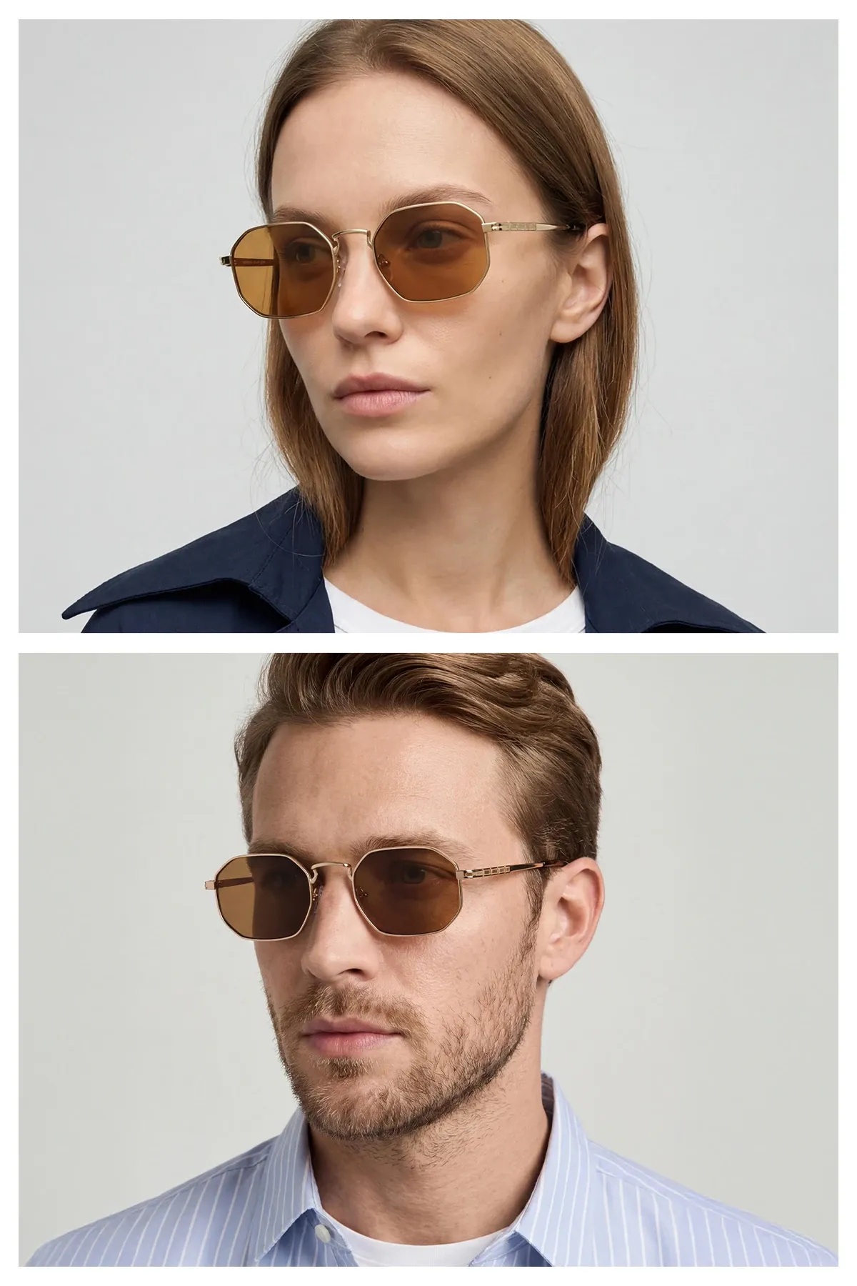 EOH4016 C1 Sarı Metal Unisex Güneş Gözlüğü