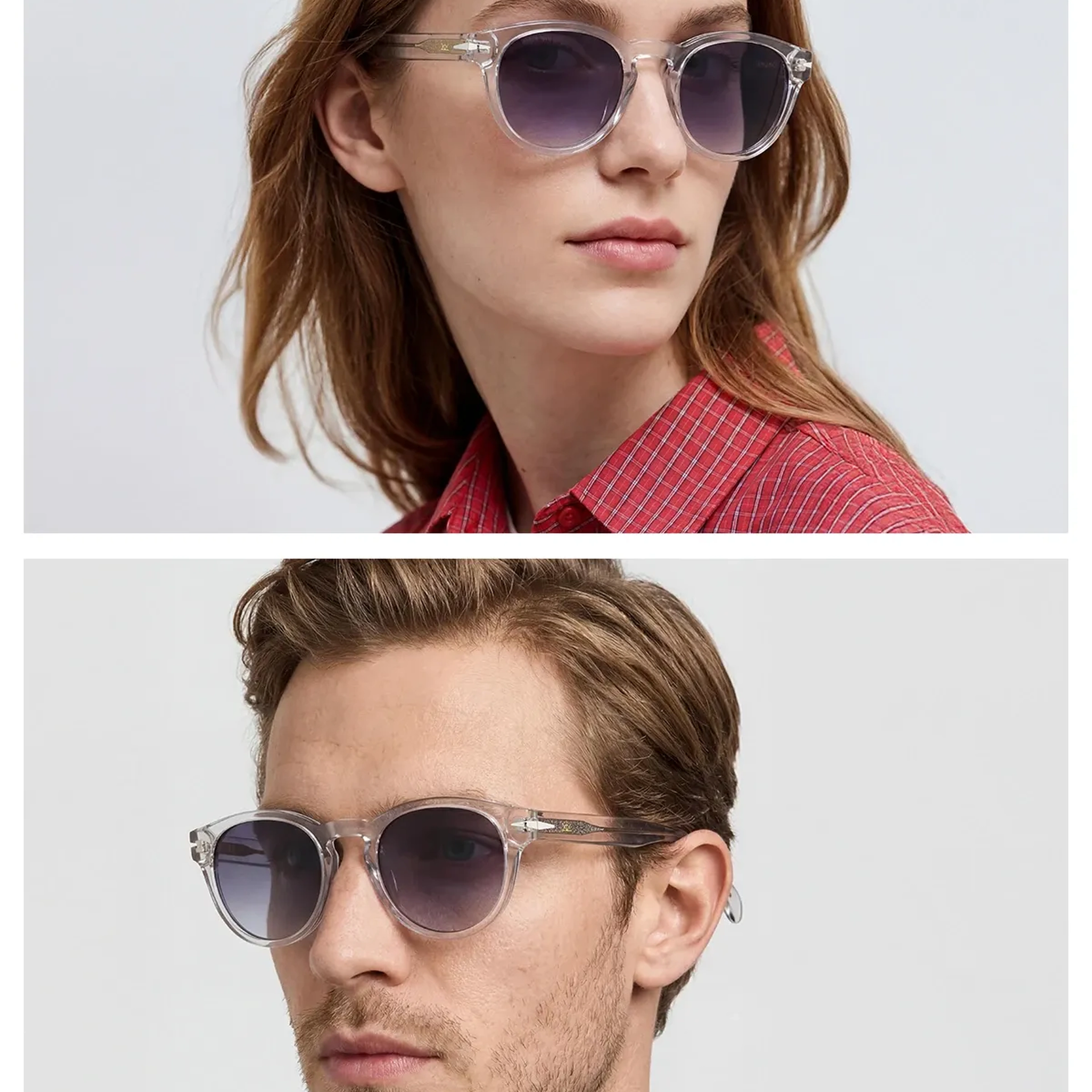 EOH4017 C3 Açık Gri Asetat Unisex Güneş Gözlüğü