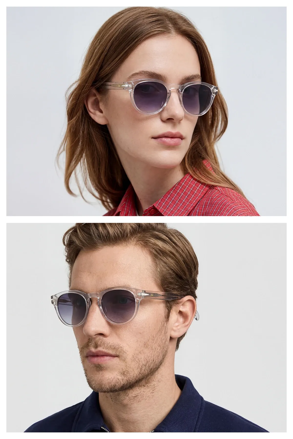 EOH4017 C3 Açık Gri Asetat Unisex Güneş Gözlüğü