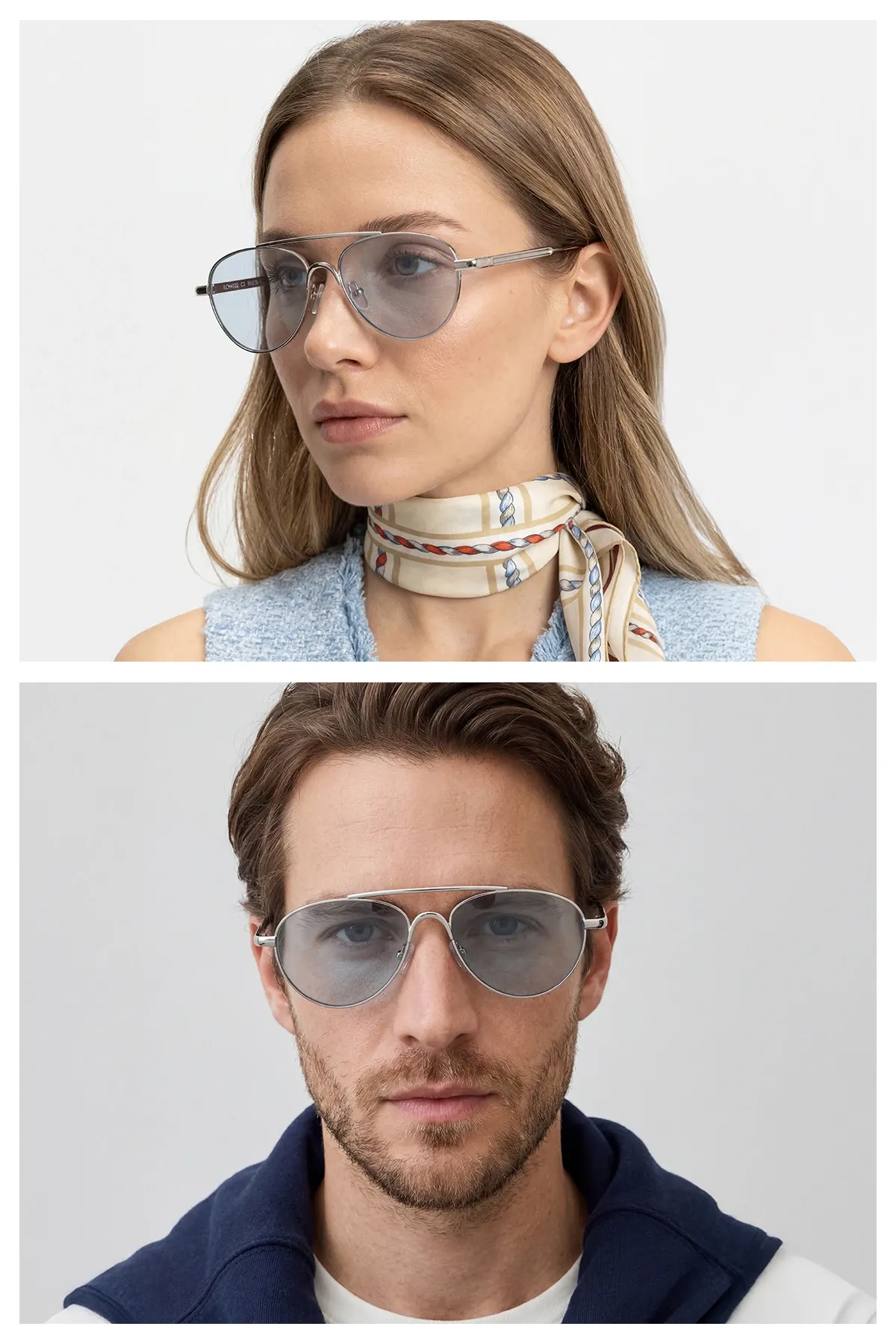 EOH4022 C3 Gümüş Metal Unisex Güneş Gözlüğü