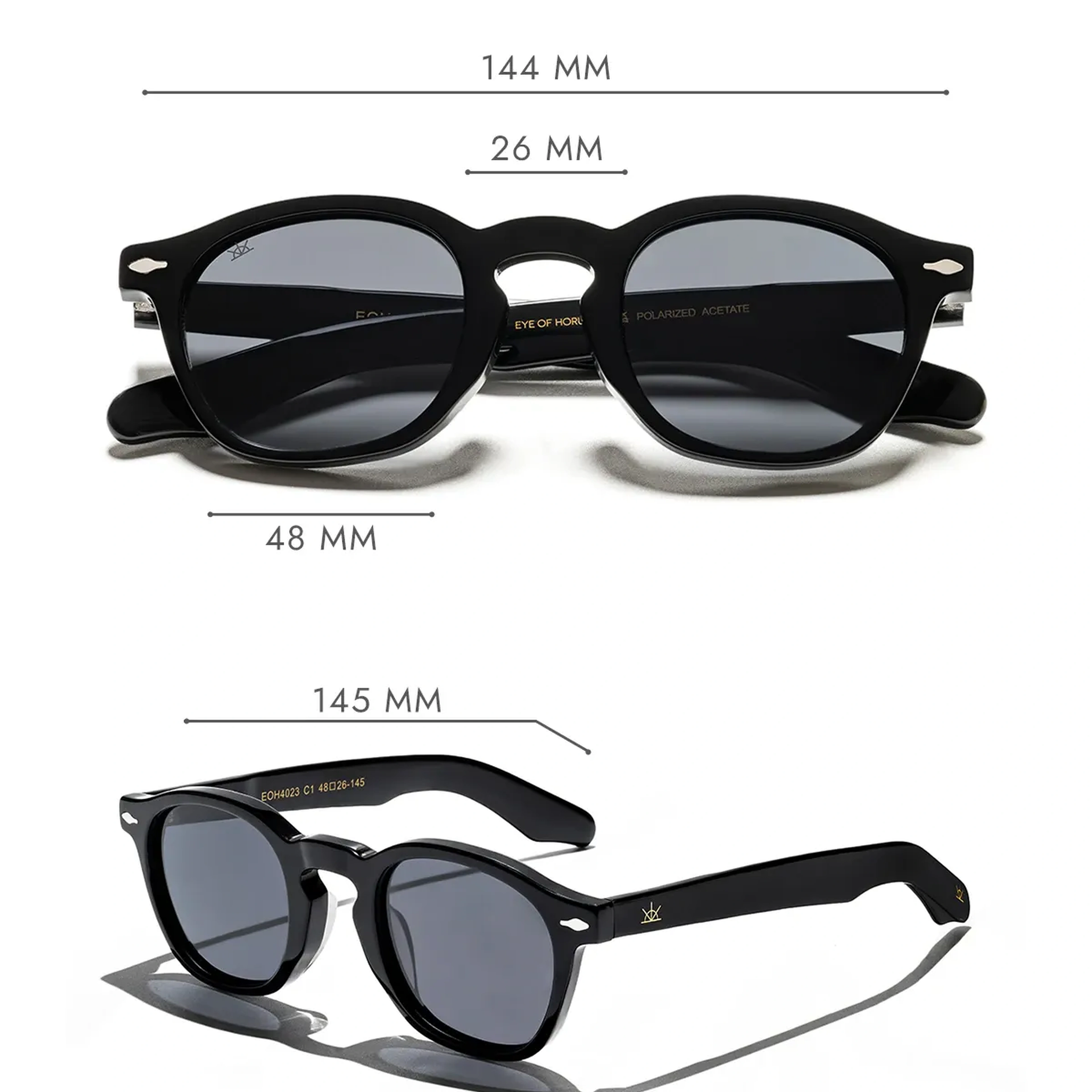 EOH4023 C1 Siyah Asetat Unisex Güneş Gözlüğü