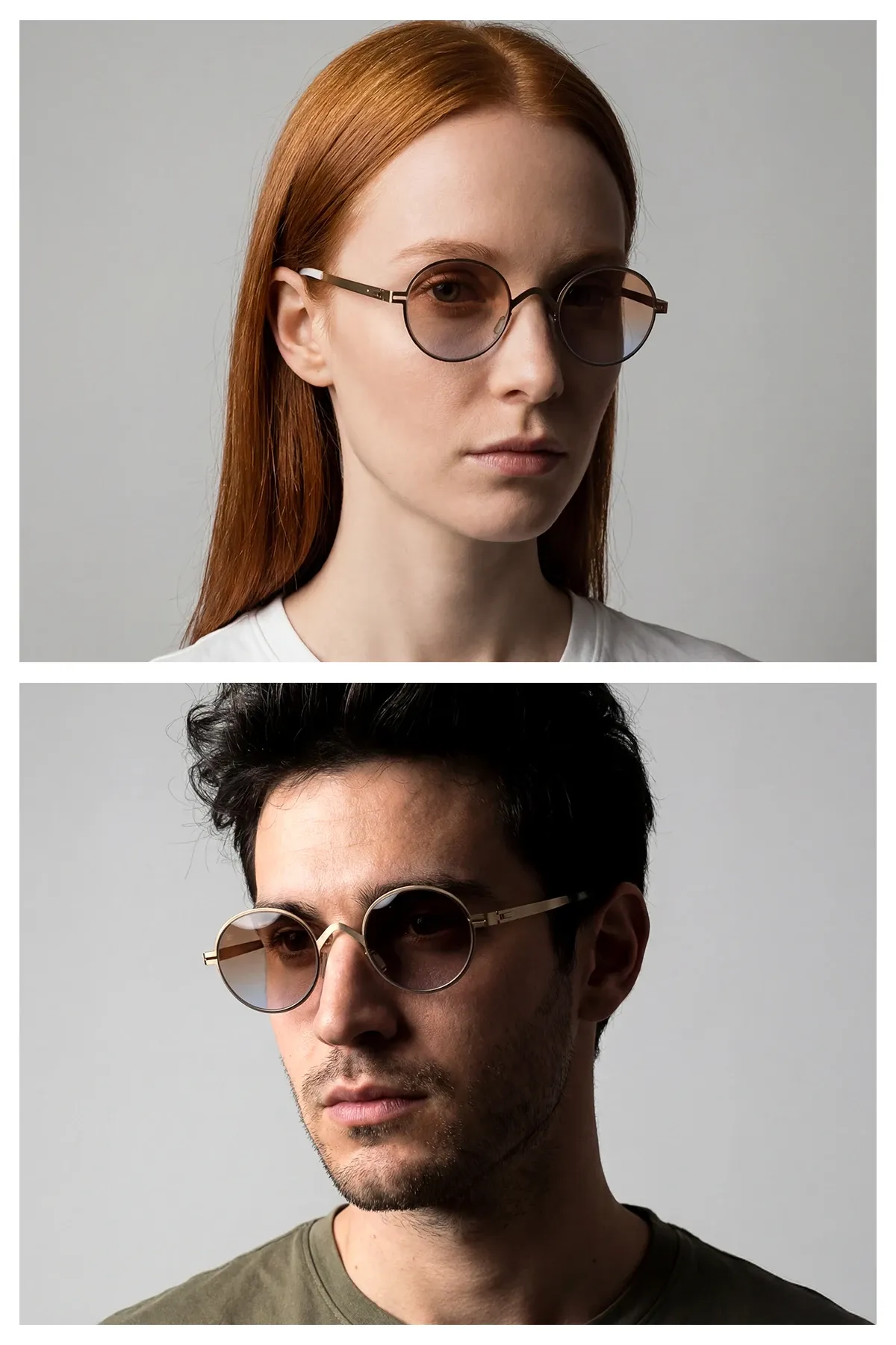 EOH5000 C2 Kahverengi Ultra Hafif Metal Yuvarlak Unisex Güneş Gözlüğü
