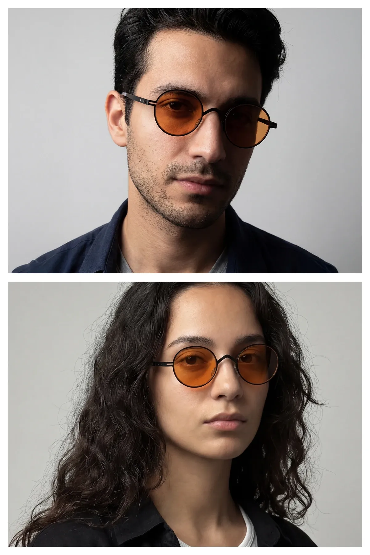 EOH5000 C3 Turuncu Ultra Hafif Metal Yuvarlak Unisex Güneş Gözlüğü