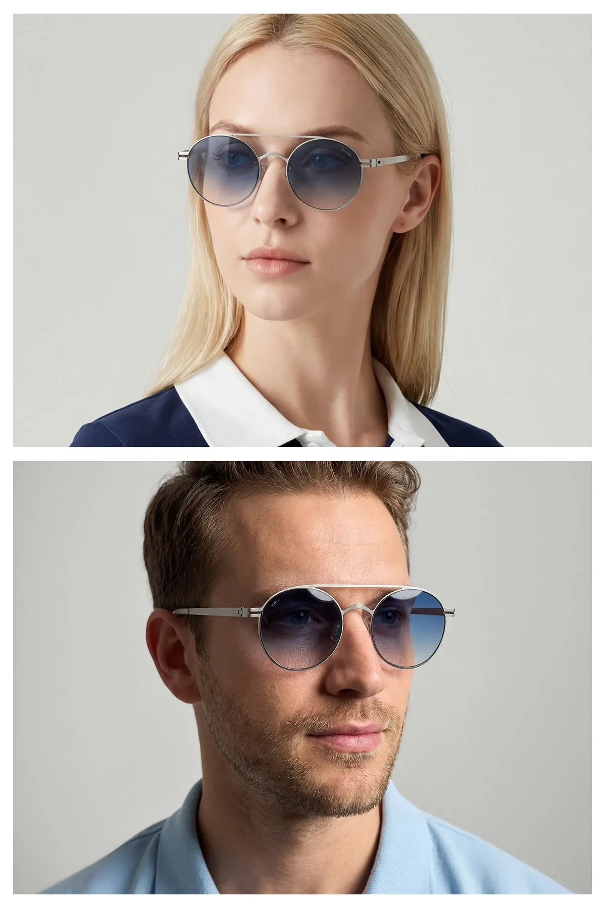 EOH5001 C3 Mavi Degrade Ultra Hafif Metal Pilot Unisex Güneş Gözlüğü