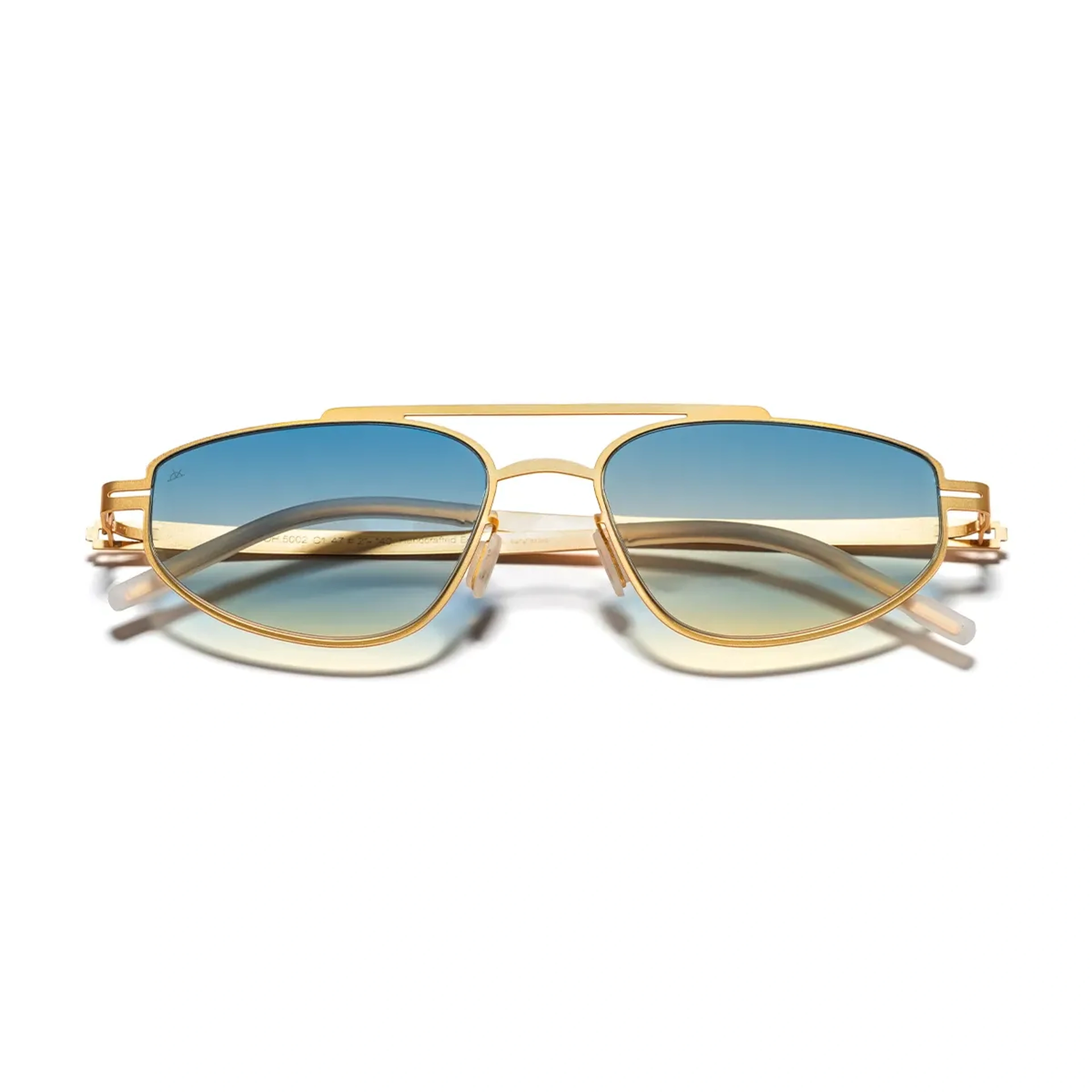EOH5002 C1 Mavi Degrade Ultra Hafif Metal Geometrik Unisex Güneş Gözlüğü