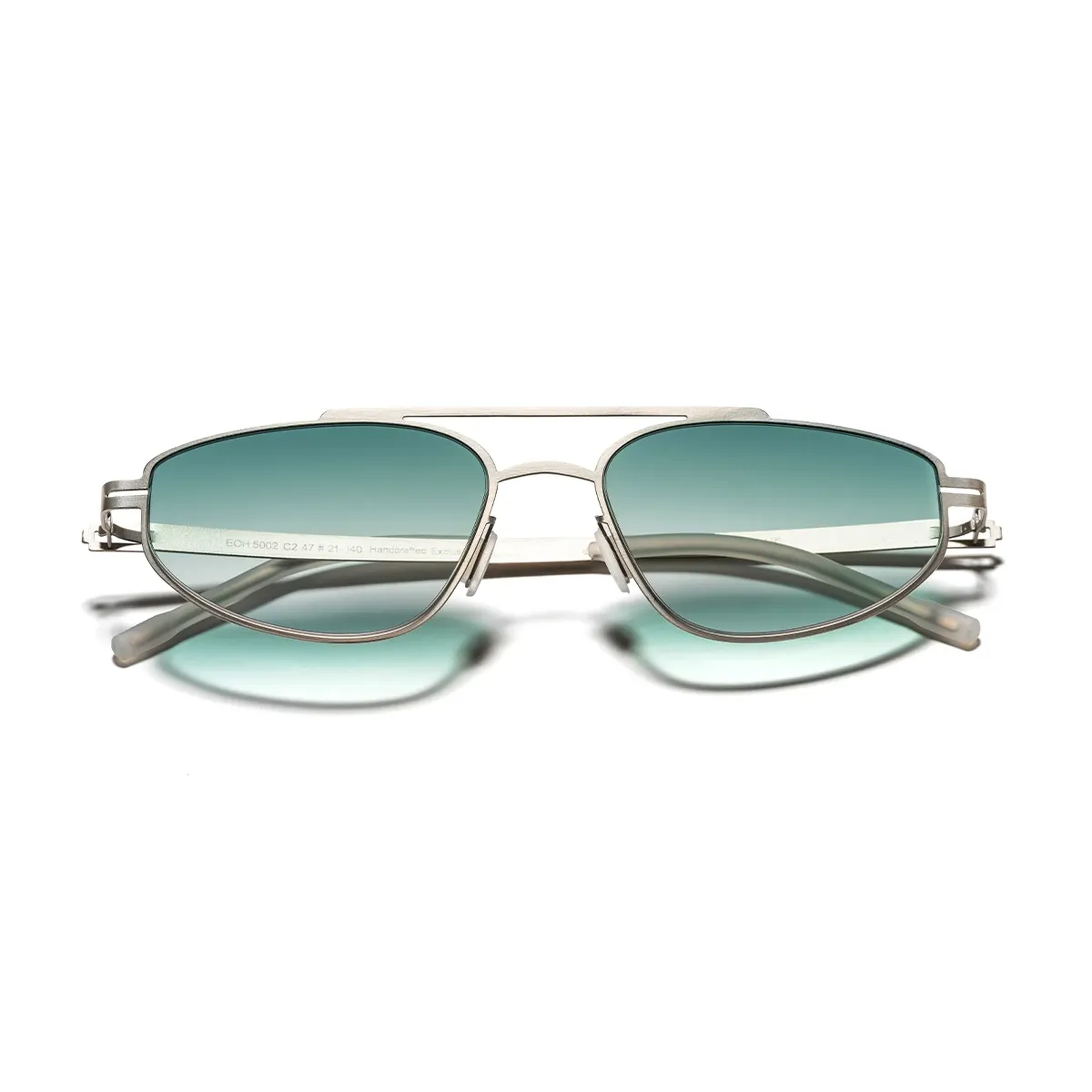 EOH5002 C2 Yeşil Degrade Ultra Hafif Metal Geometrik Unisex Güneş Gözlüğü