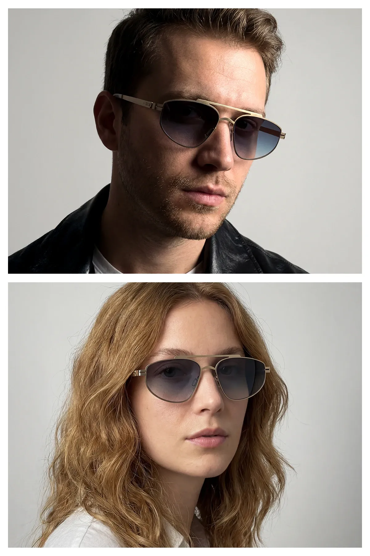 EOH5002 C3 Kahverengi Ultra Hafif Metal Geometrik Unisex Güneş Gözlüğü