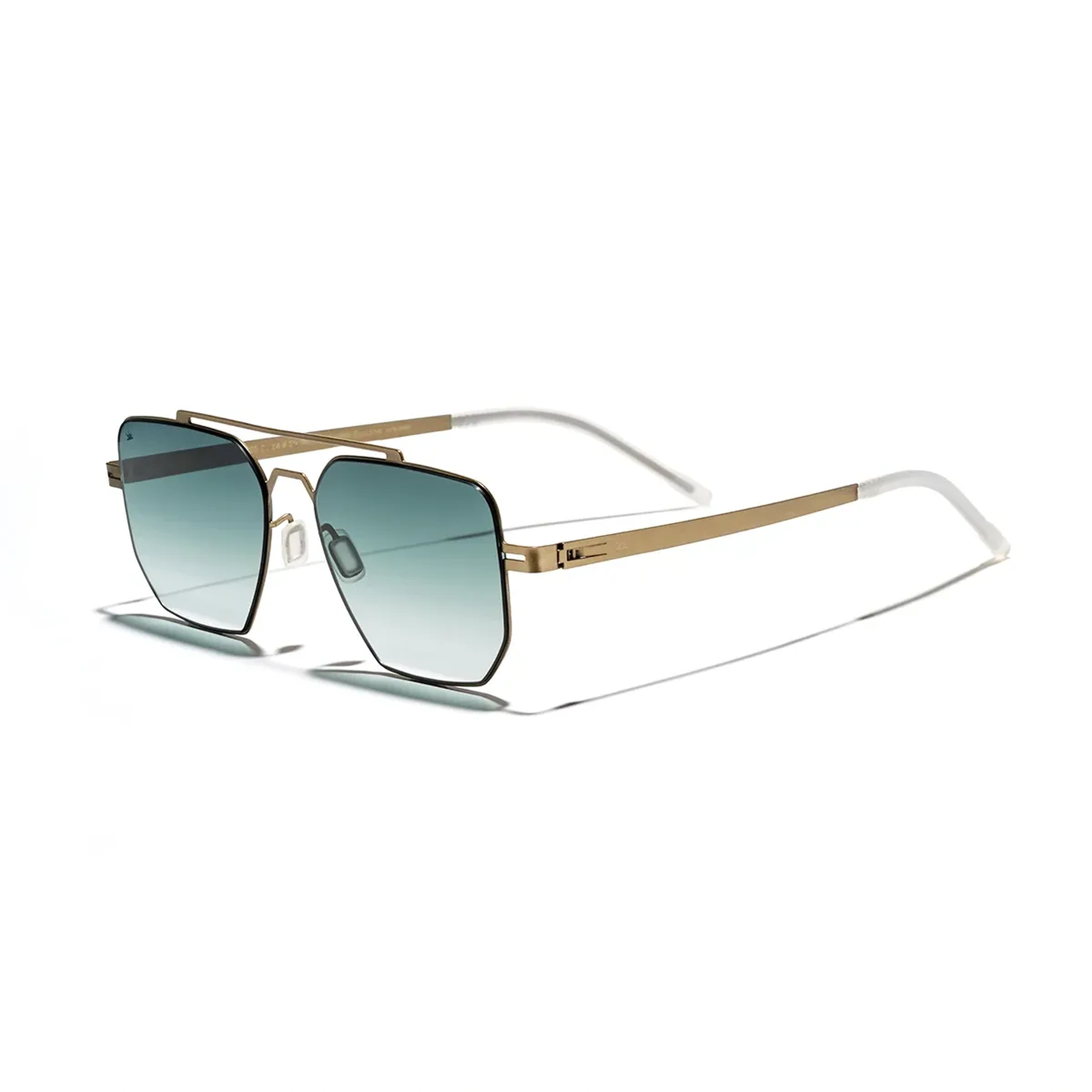 EOH5003 C1 Yeşil Degrade Ultra Hafif Metal Geometrik Unisex Güneş Gözlüğü