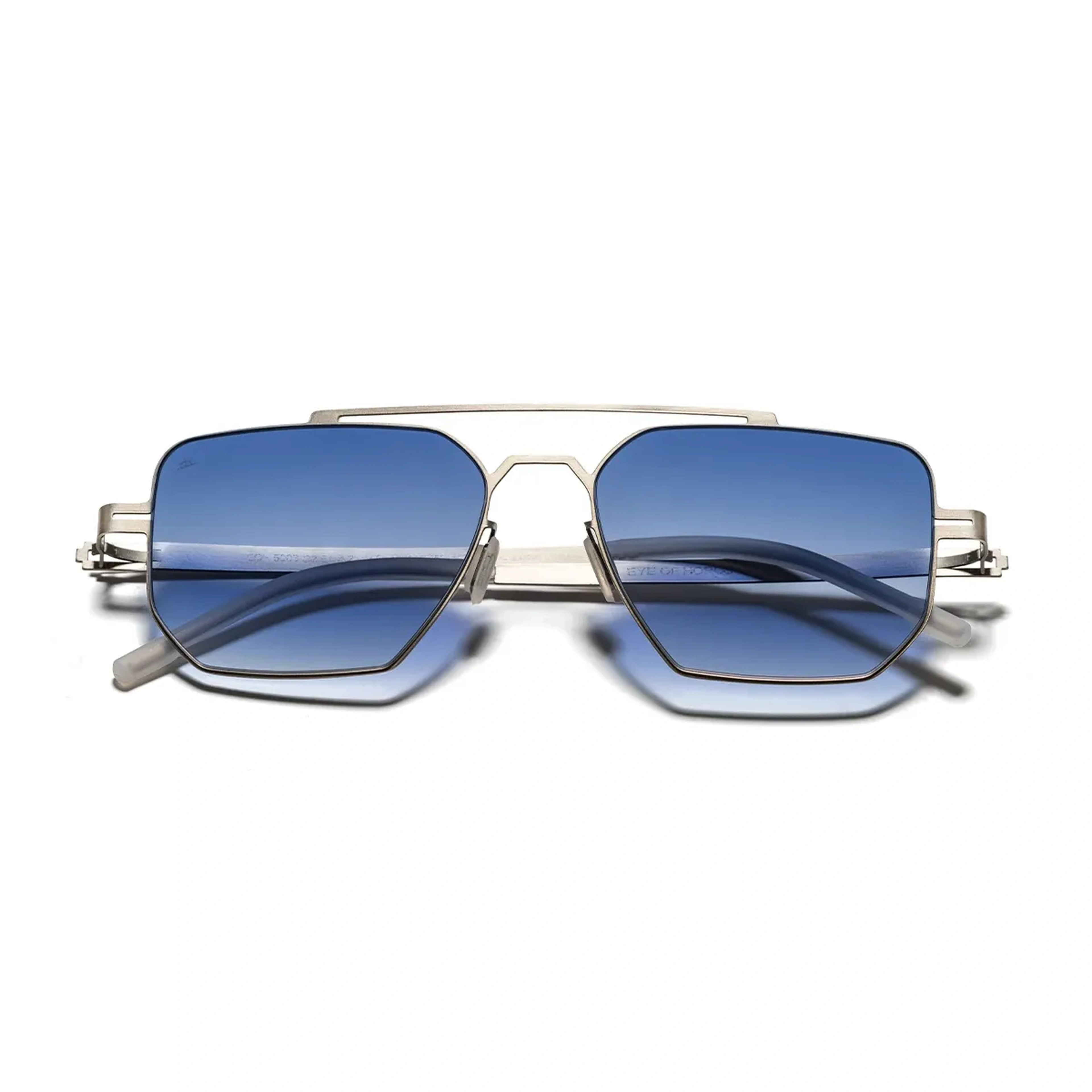 EOH5003 C2 Mavi Degrade Ultra Hafif Metal Geometrik Unisex Güneş Gözlüğü