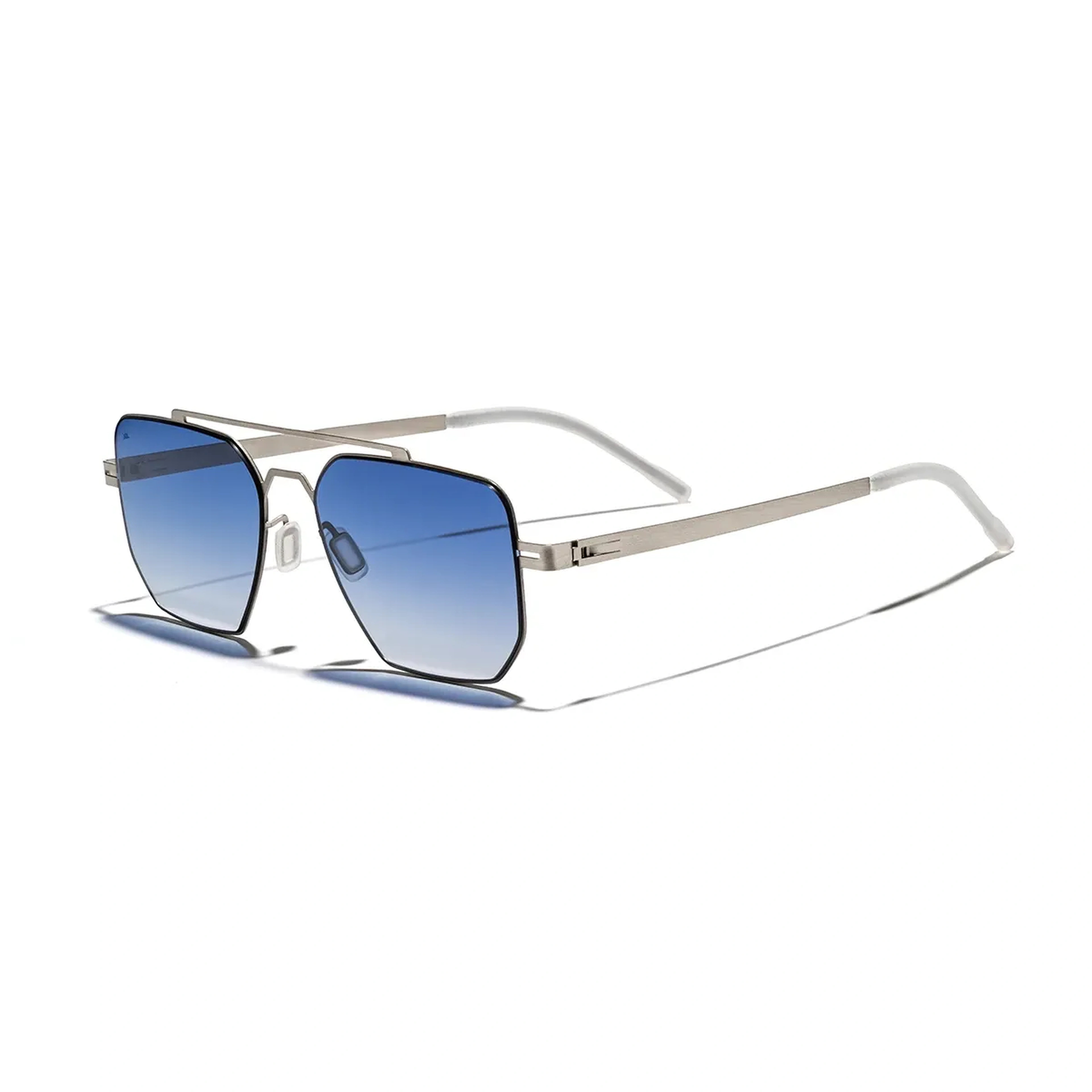 EOH5003 C2 Mavi Degrade Ultra Hafif Metal Geometrik Unisex Güneş Gözlüğü