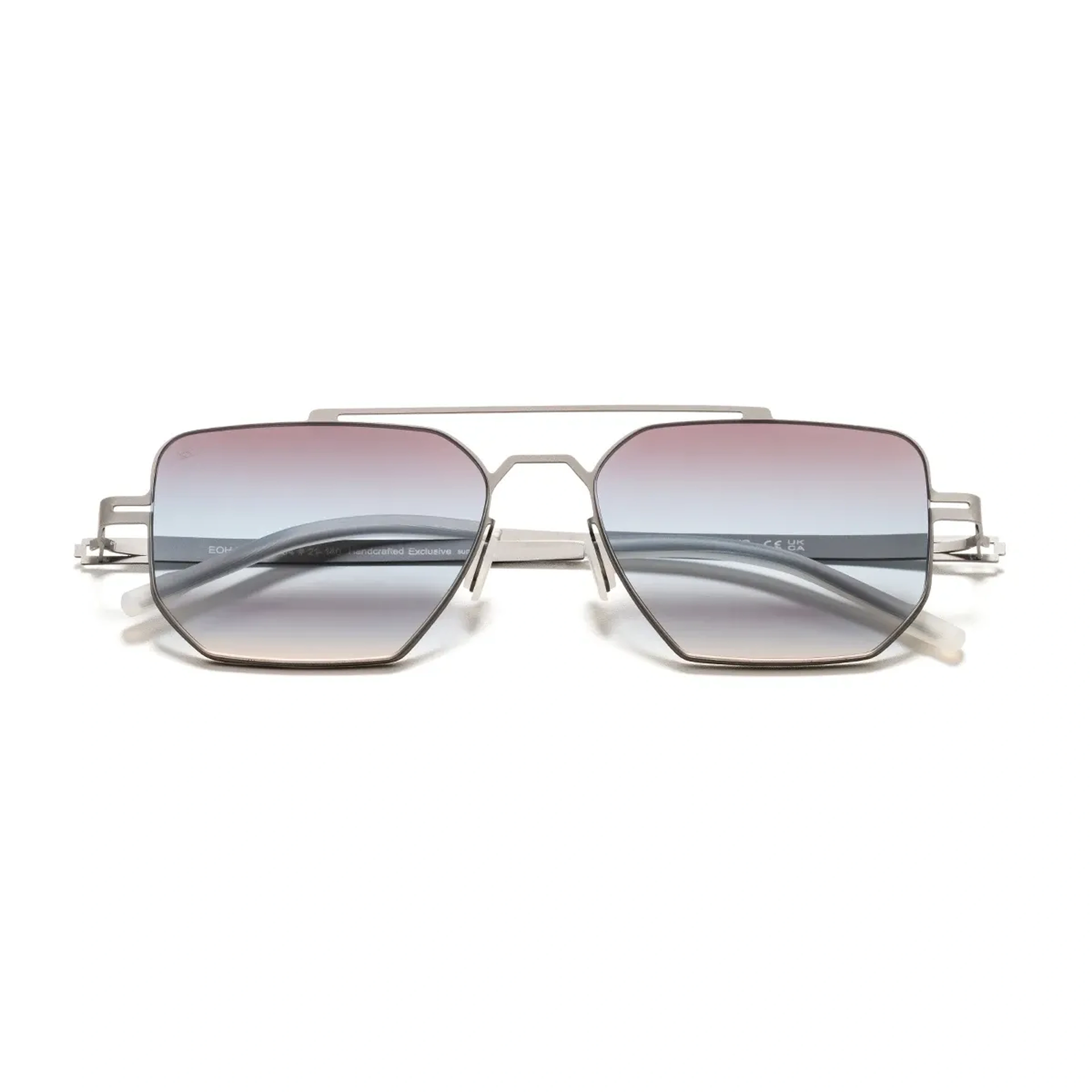 EOH5003 C3 Füme Degrade Ultra Hafif Metal Geometrik Unisex Güneş Gözlüğü