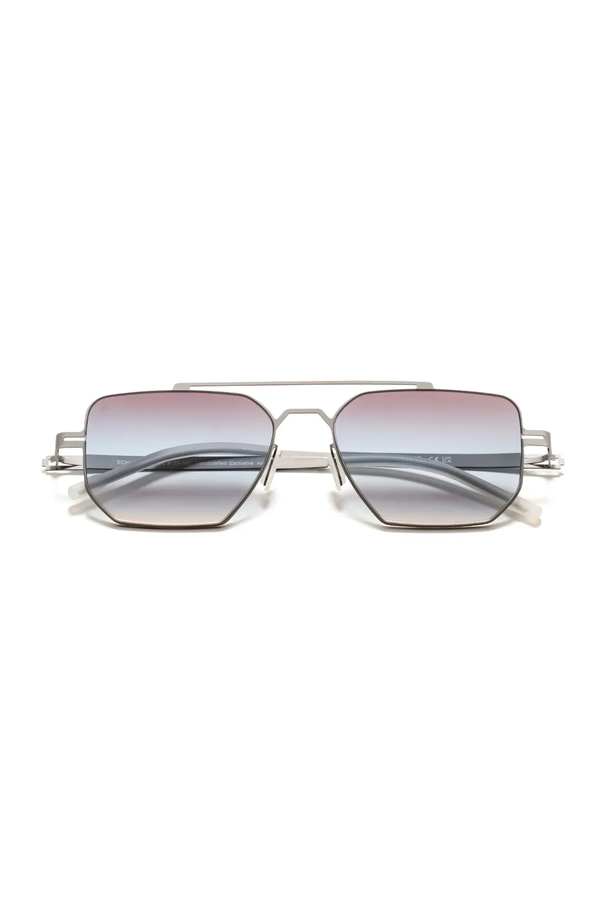 EOH5003 C3 Füme Degrade Ultra Hafif Metal Geometrik Unisex Güneş Gözlüğü