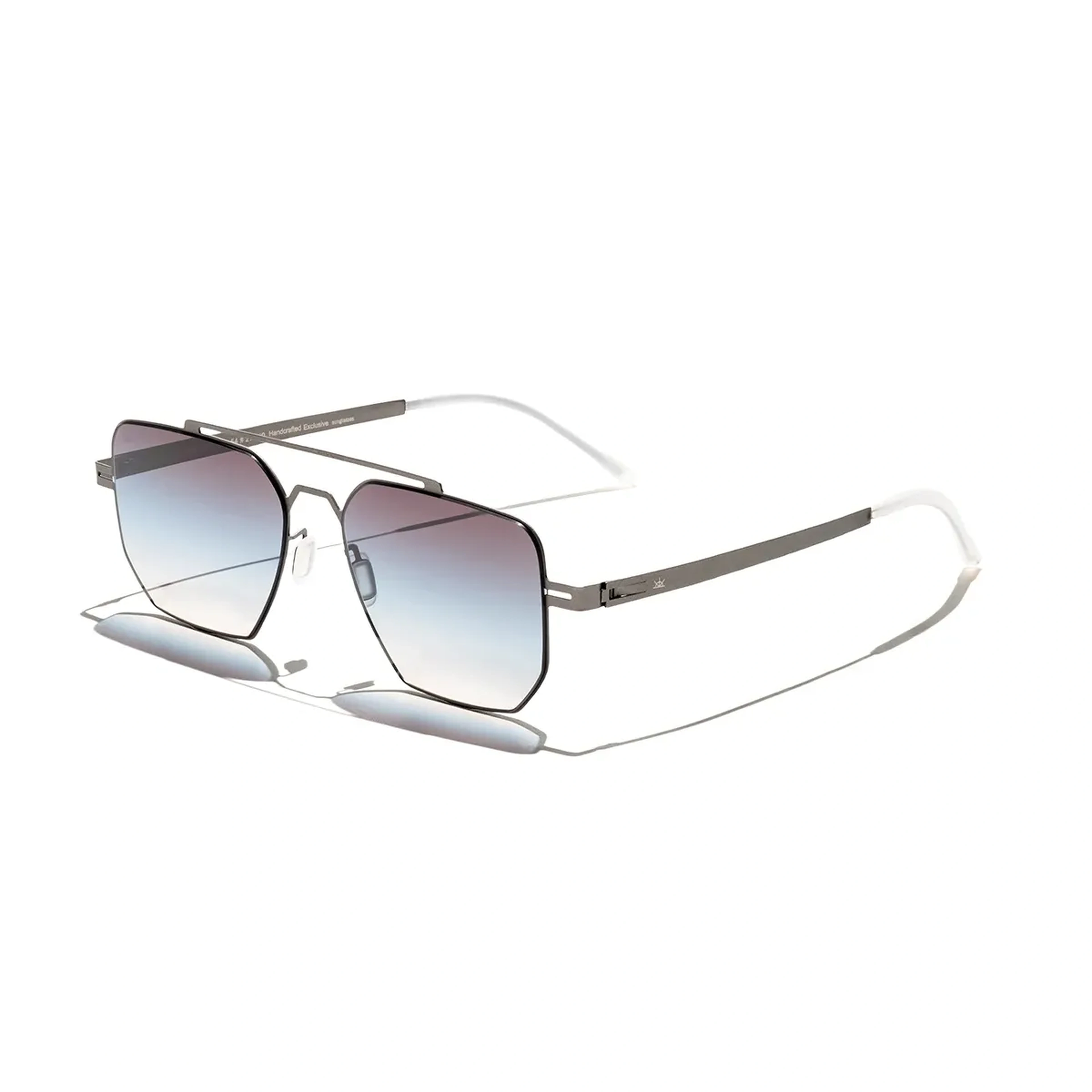 EOH5003 C3 Füme Degrade Ultra Hafif Metal Geometrik Unisex Güneş Gözlüğü
