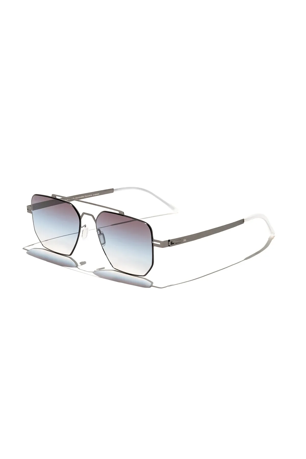 EOH5003 C3 Füme Degrade Ultra Hafif Metal Geometrik Unisex Güneş Gözlüğü