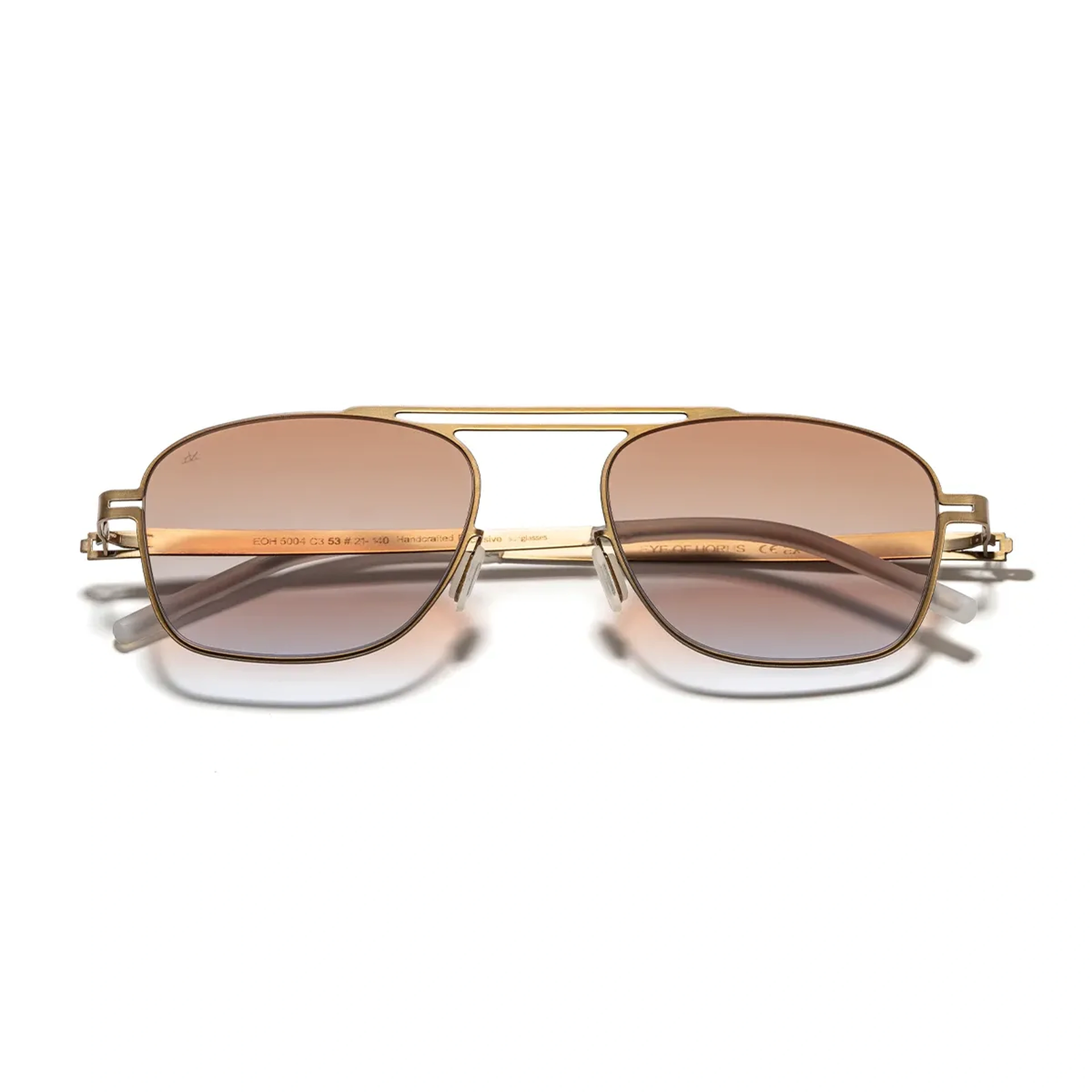 EOH5004 C3 Kahverengi Ultra Hafif Metal Kare Unisex Güneş Gözlüğü