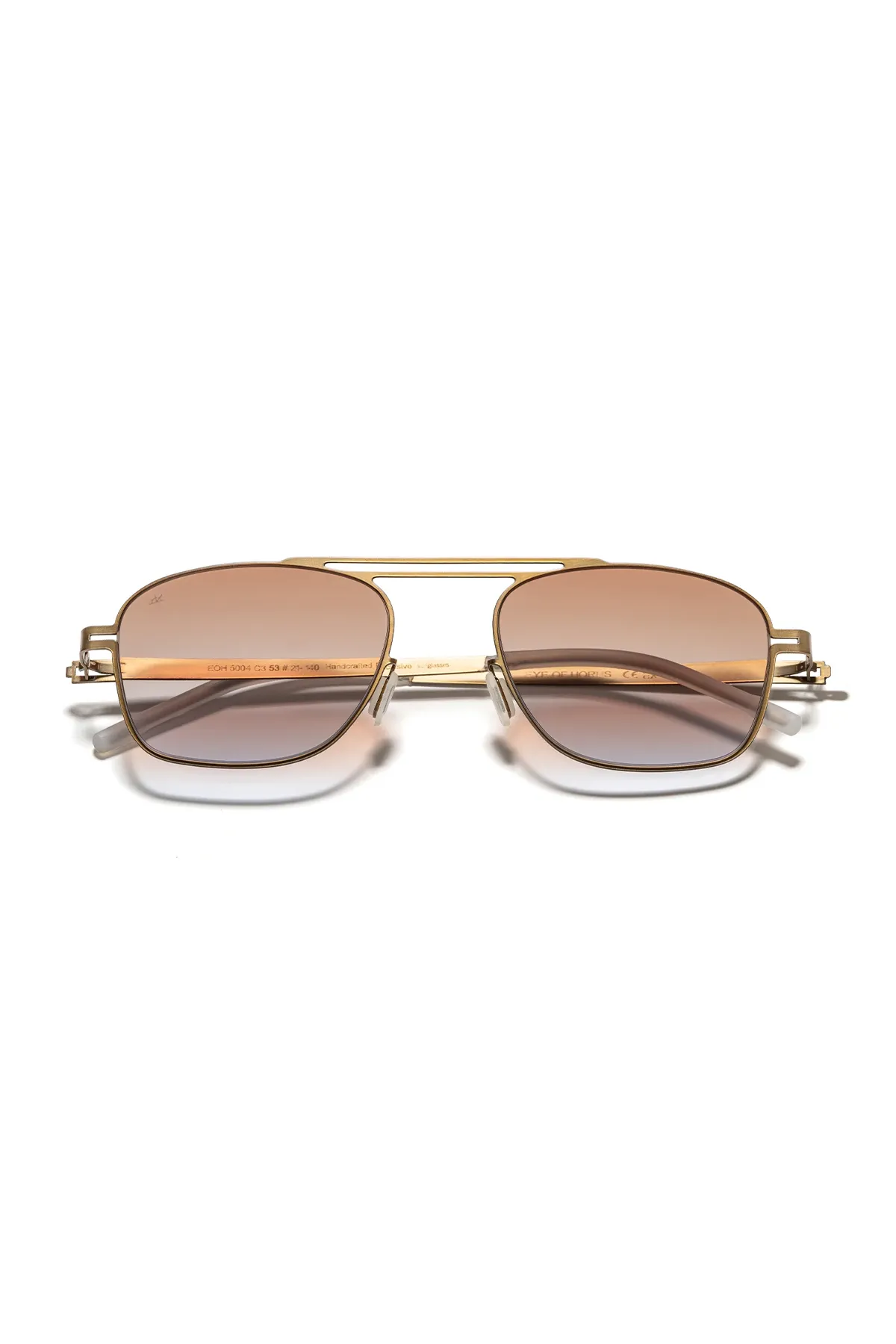 EOH5004 C3 Kahverengi Ultra Hafif Metal Kare Unisex Güneş Gözlüğü