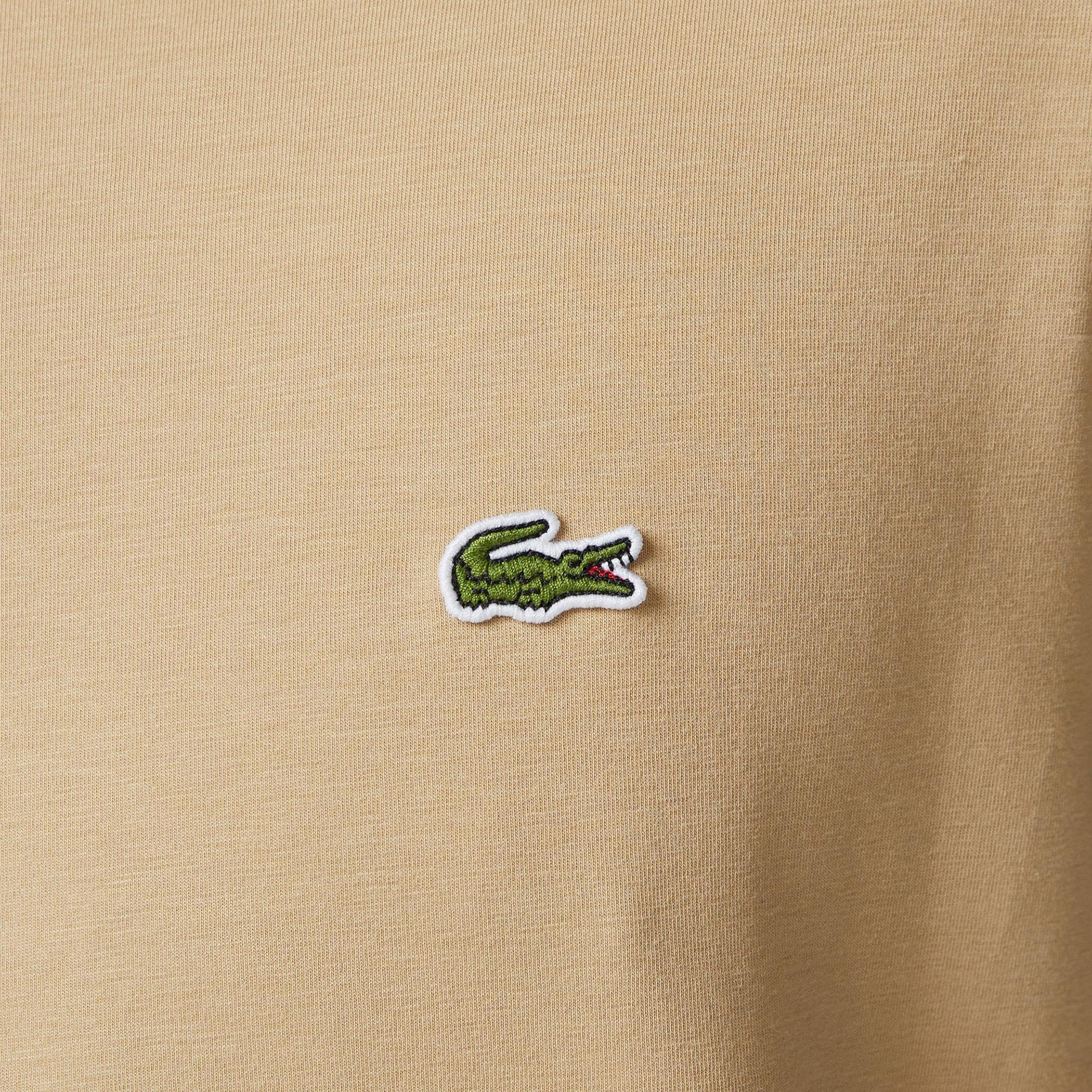 Erkek Slim Fit Bisiklet Yaka Bej T-Shirt