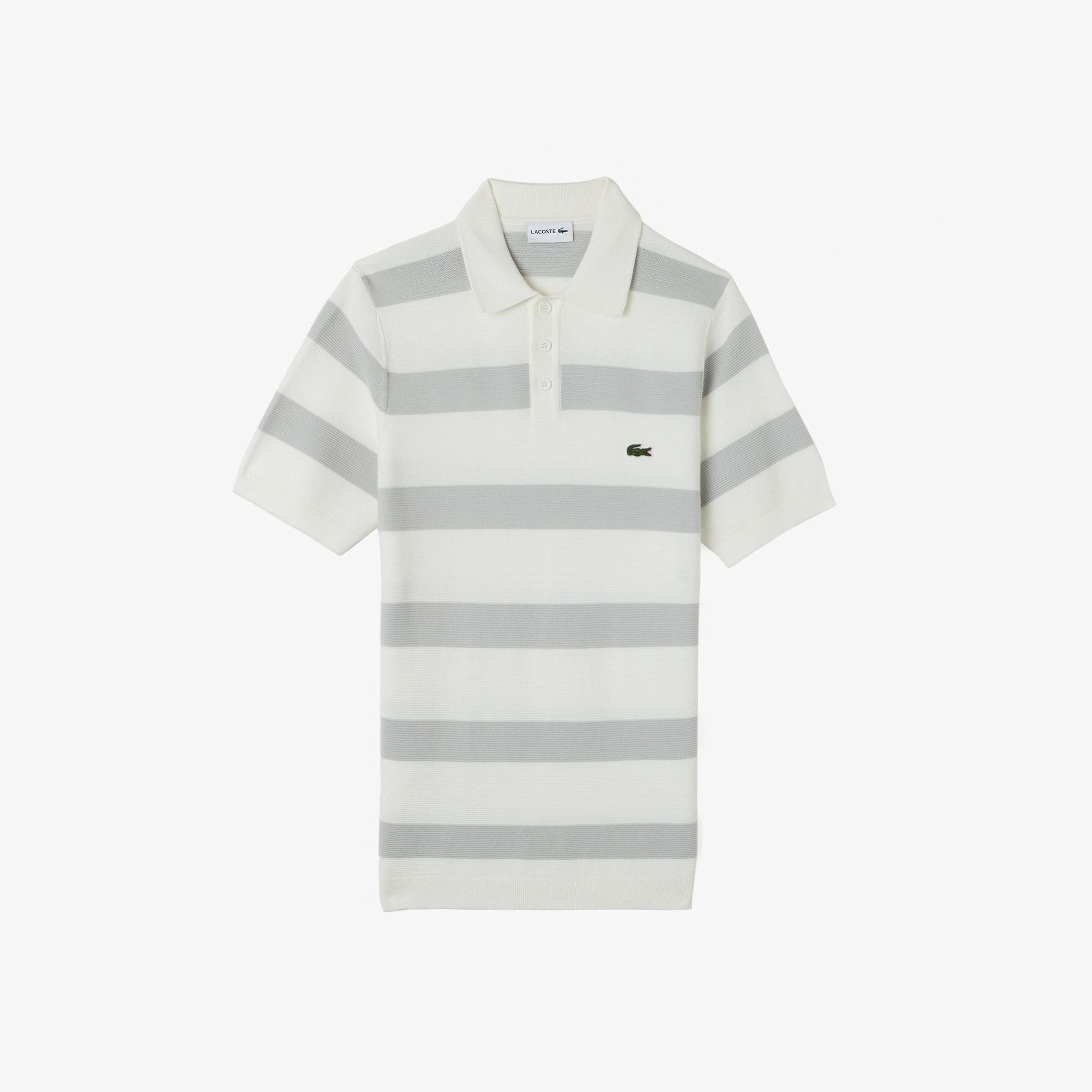 Erkek Regular Fit Kısa Kollu Polo Yaka Gri Triko