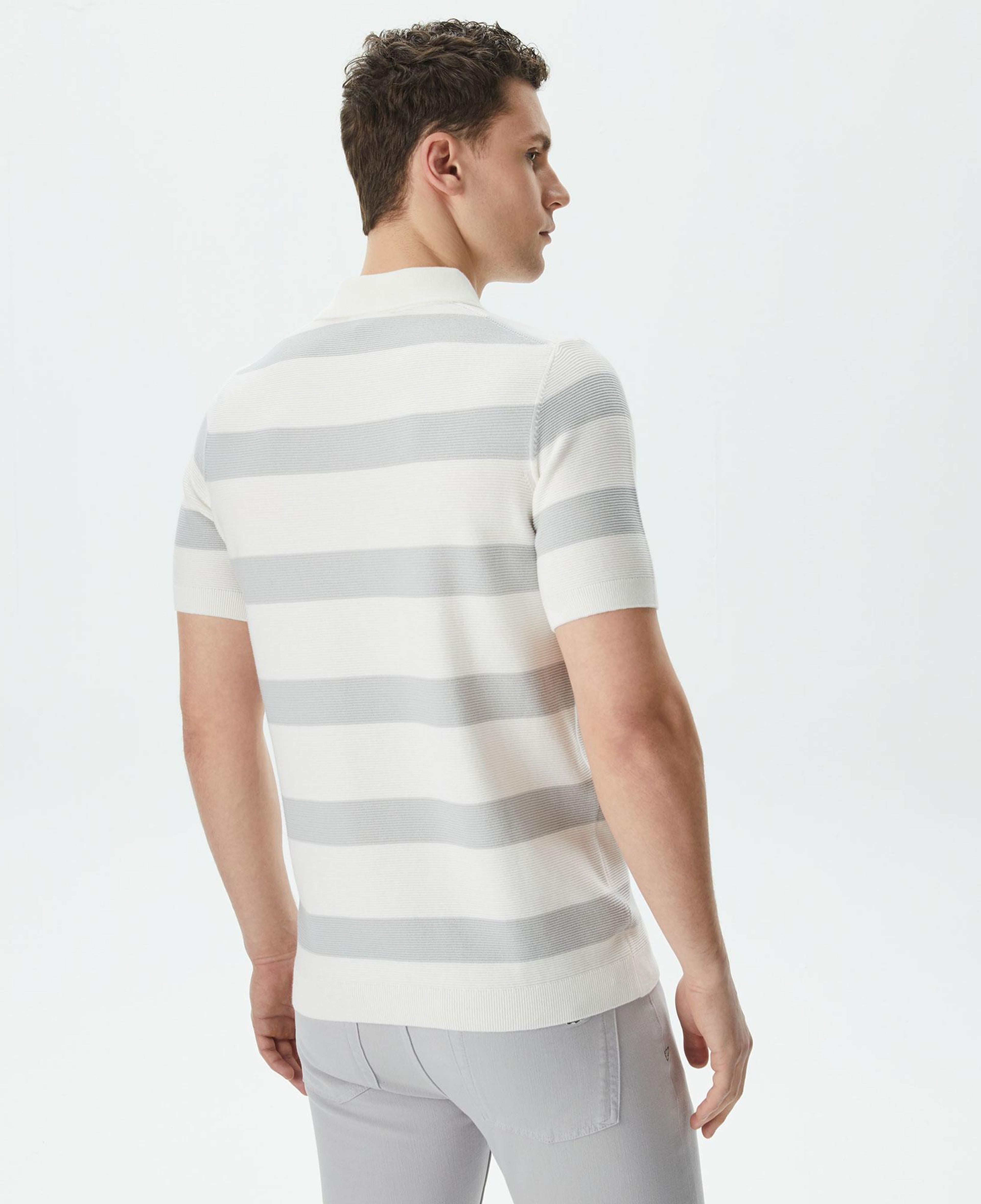 Erkek Regular Fit Kısa Kollu Polo Yaka Gri Triko