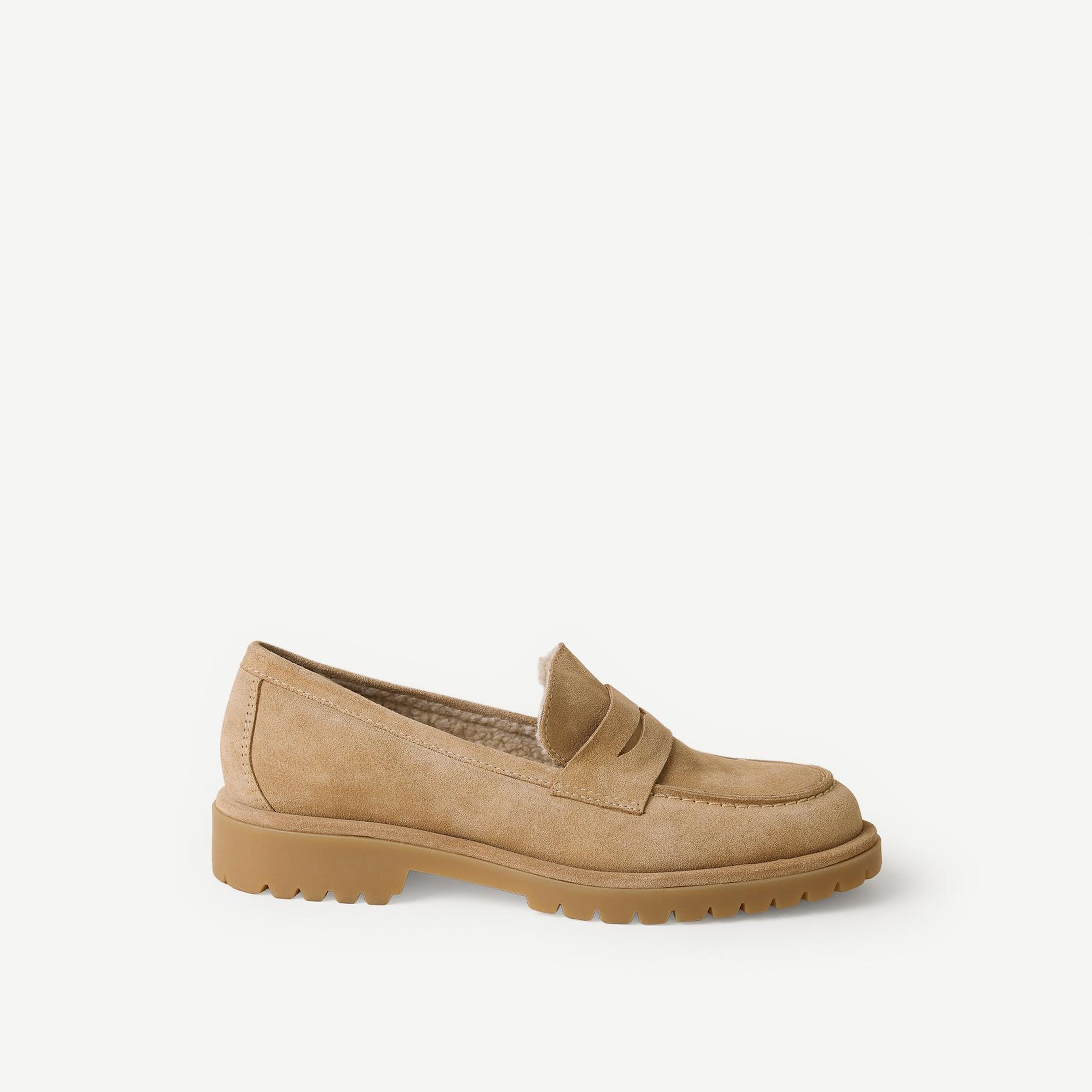 YARGICI Kürklü Süet Loafer