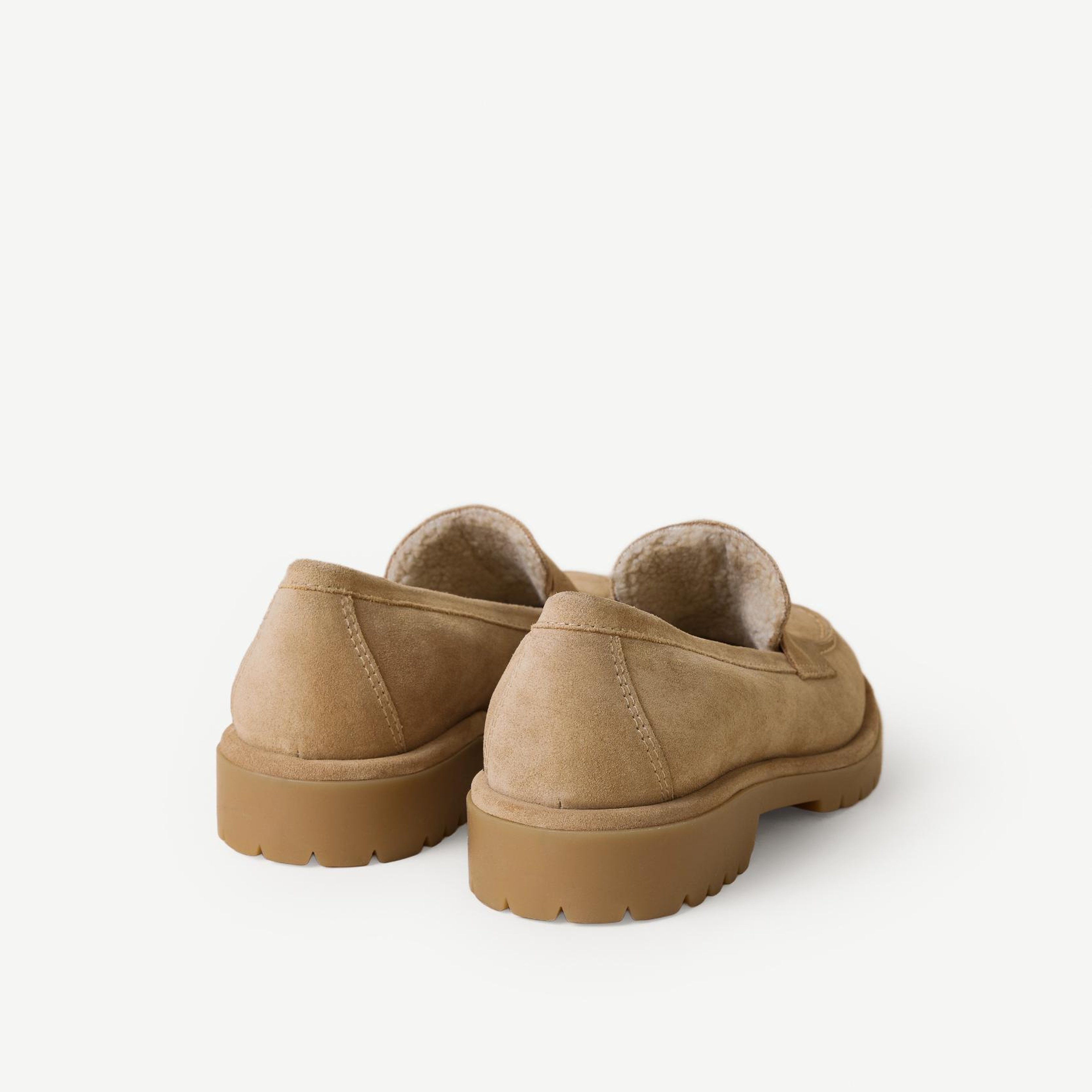 YARGICI Kürklü Süet Loafer
