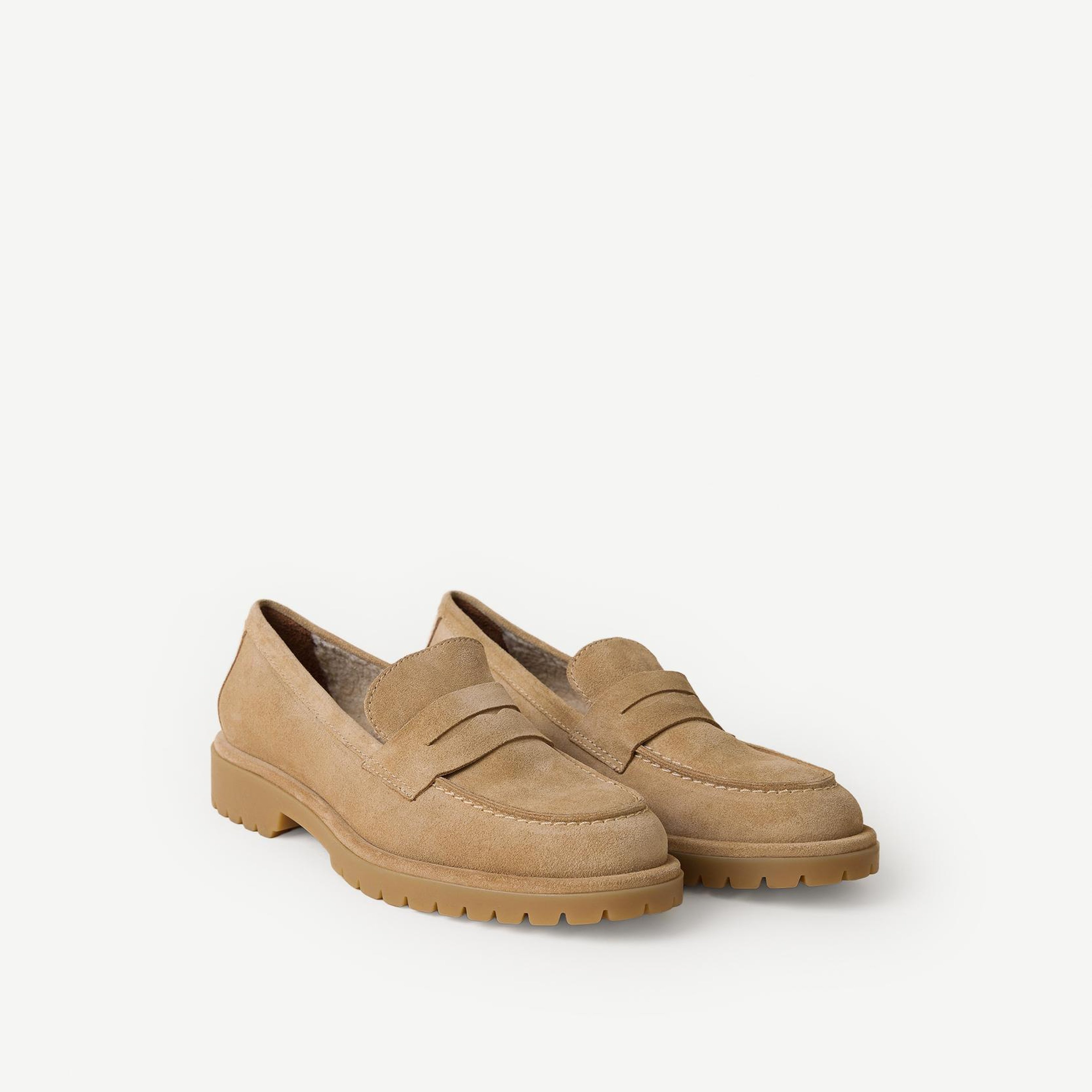 YARGICI Kürklü Süet Loafer