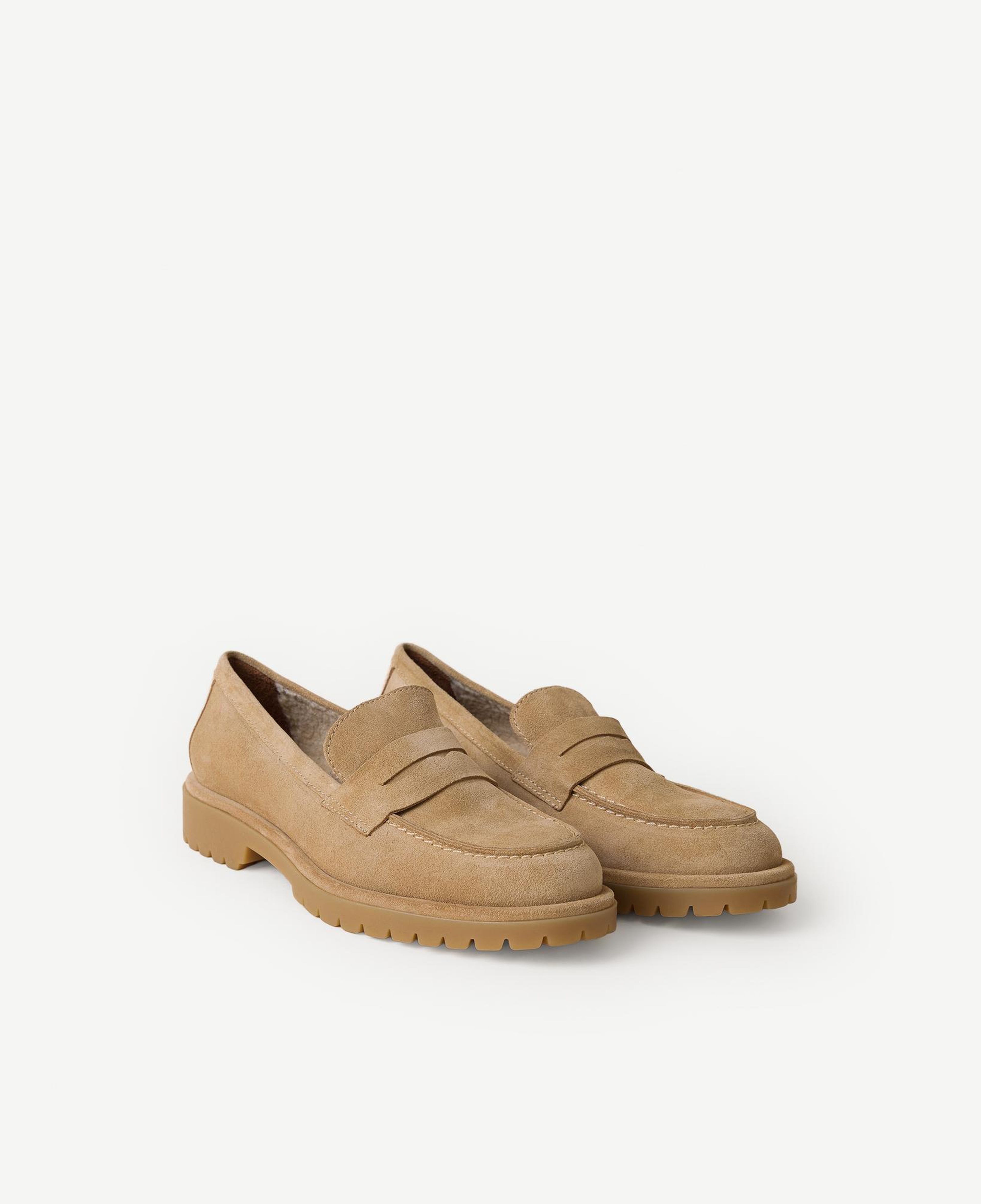 YARGICI Kürklü Süet Loafer