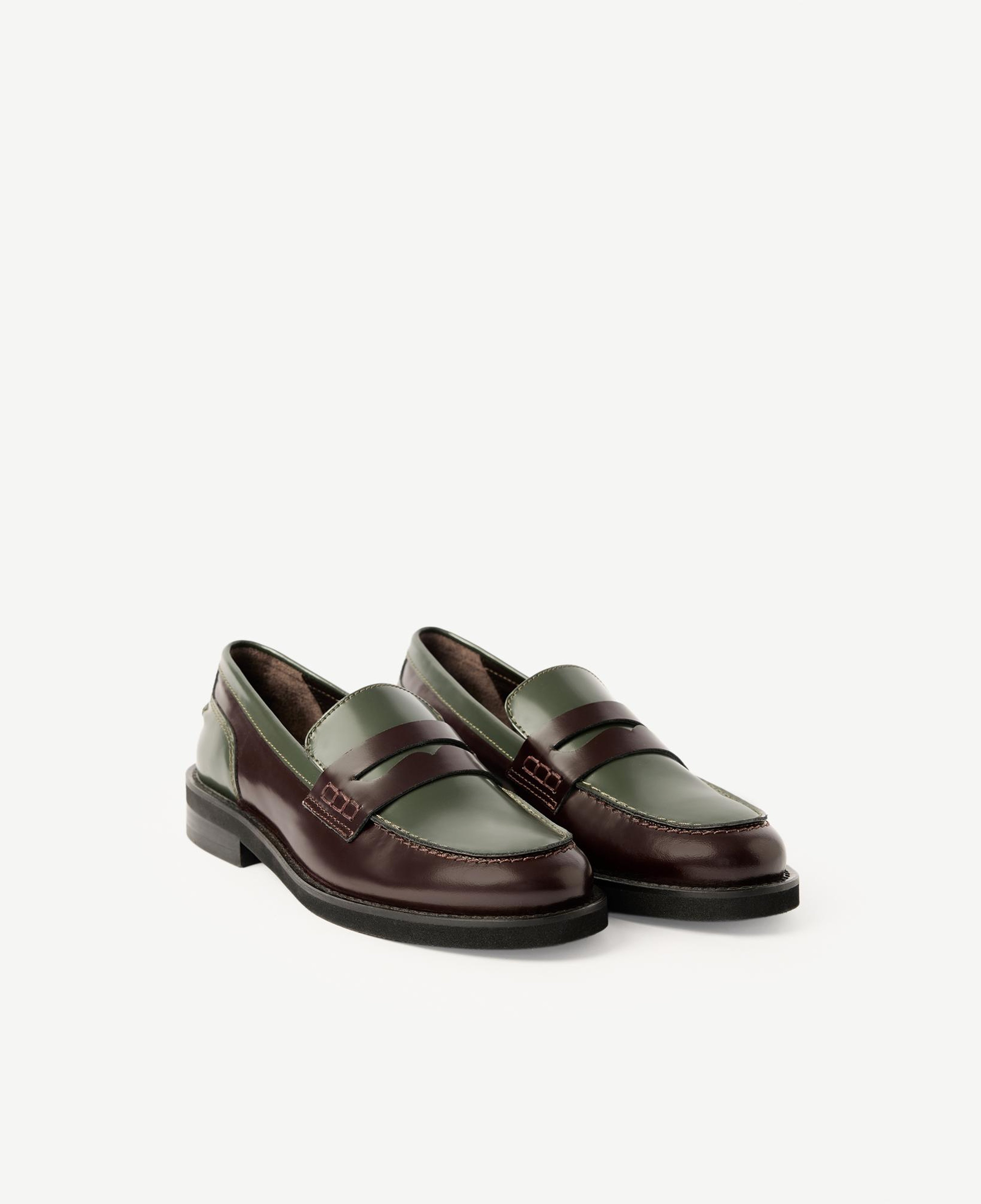 YARGICI Renkli Açma Deri Loafer