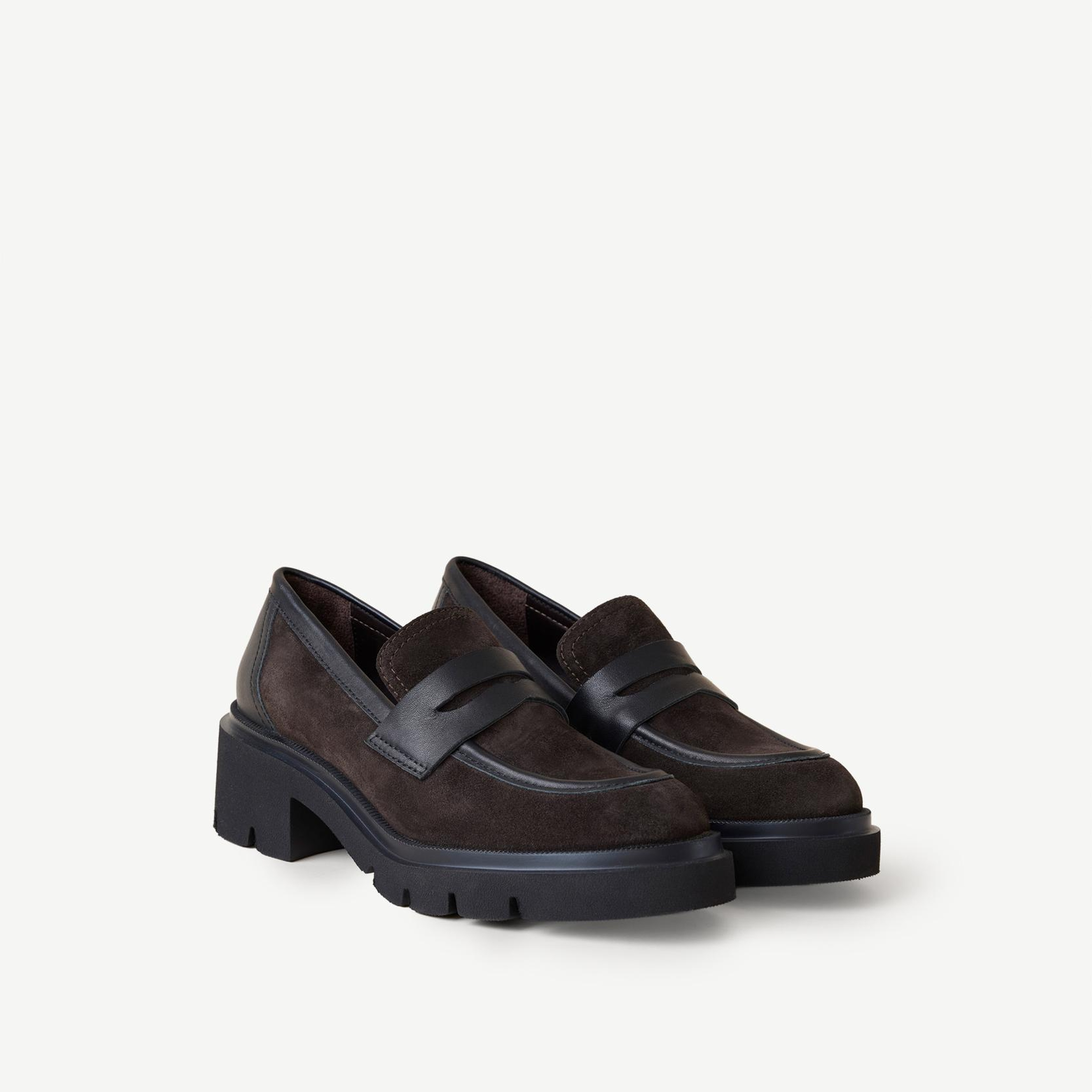 YARGICI Süet Yüksek Taban Loafer