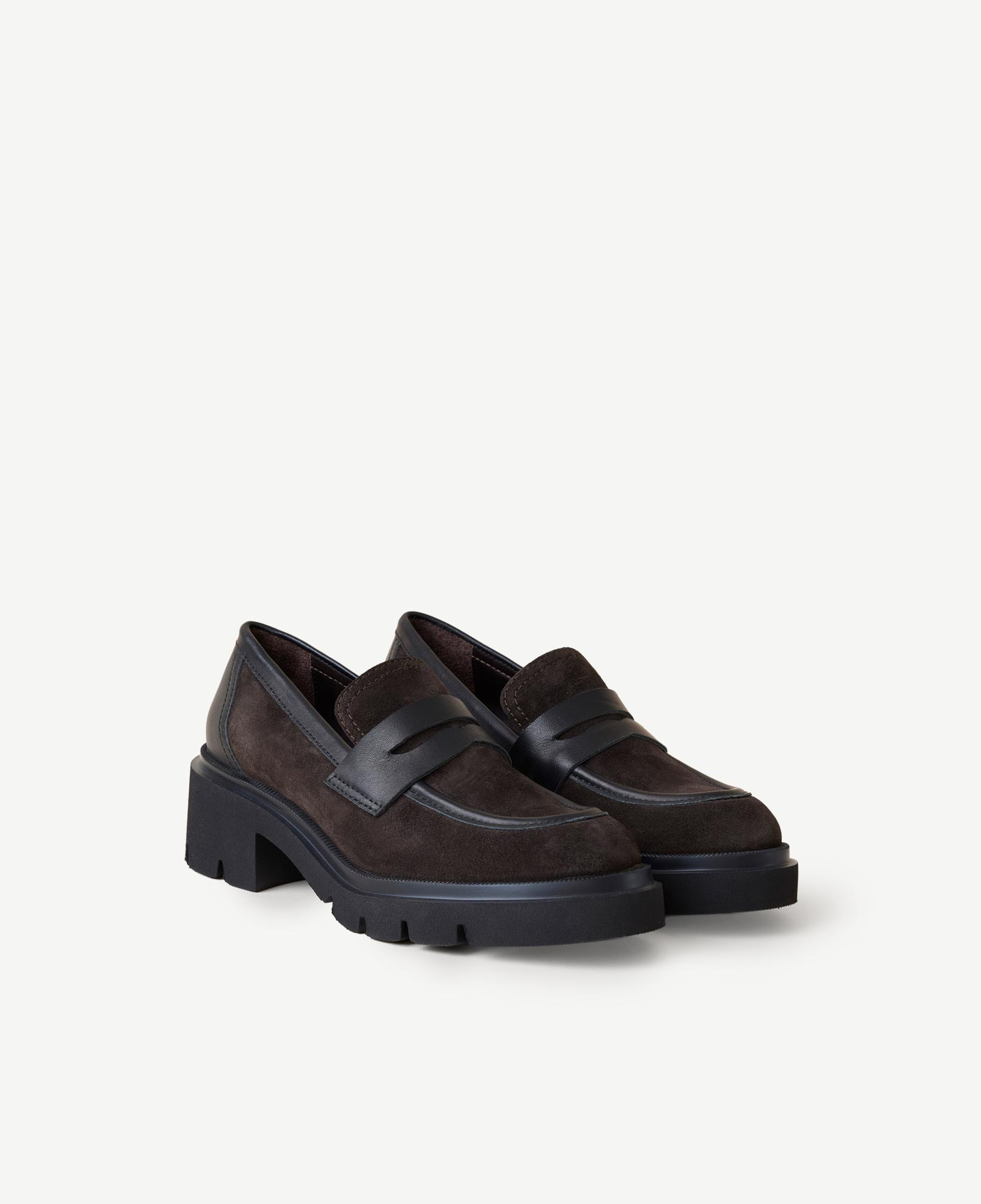 YARGICI Süet Yüksek Taban Loafer