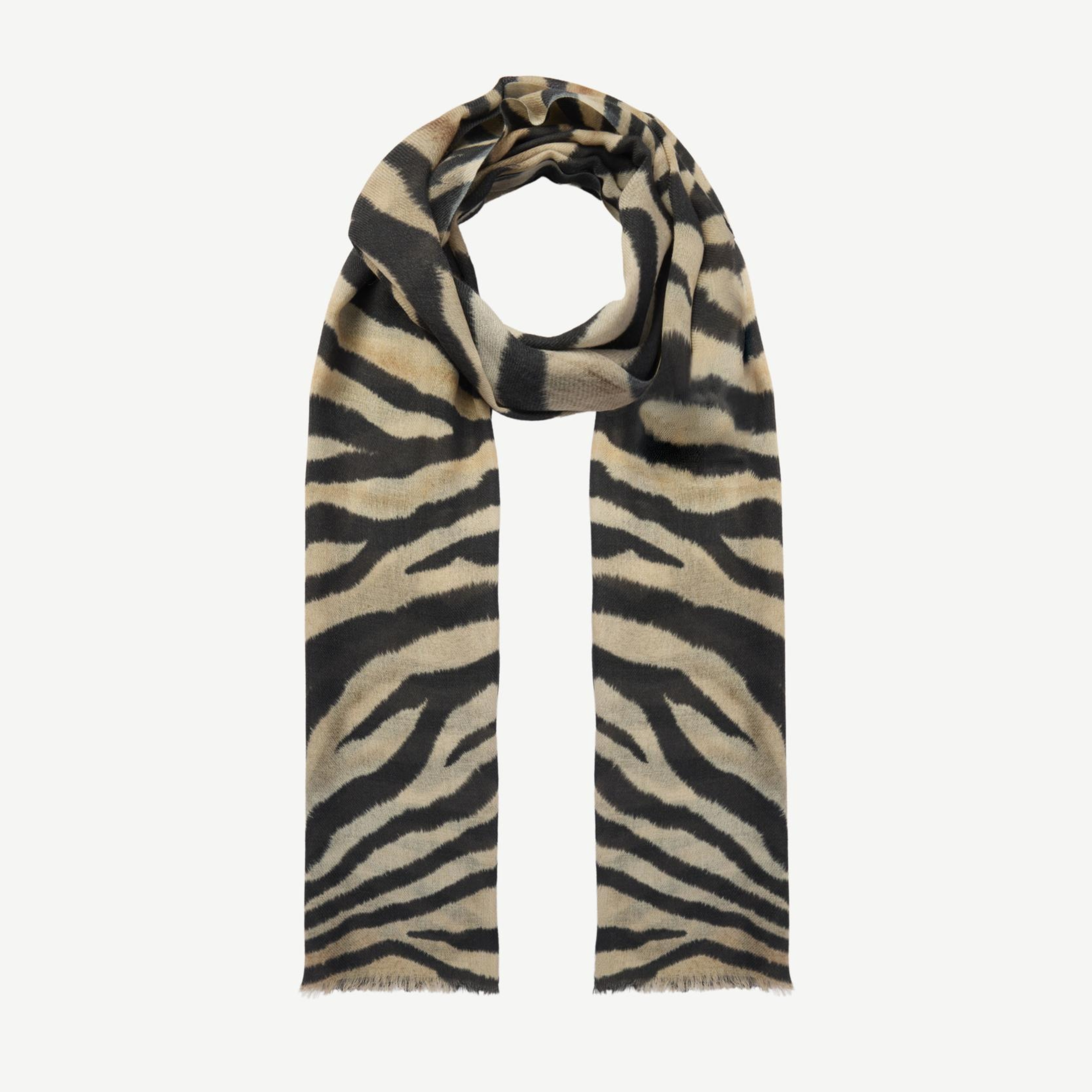 YARGICI Zebra Desenli Yün Şal