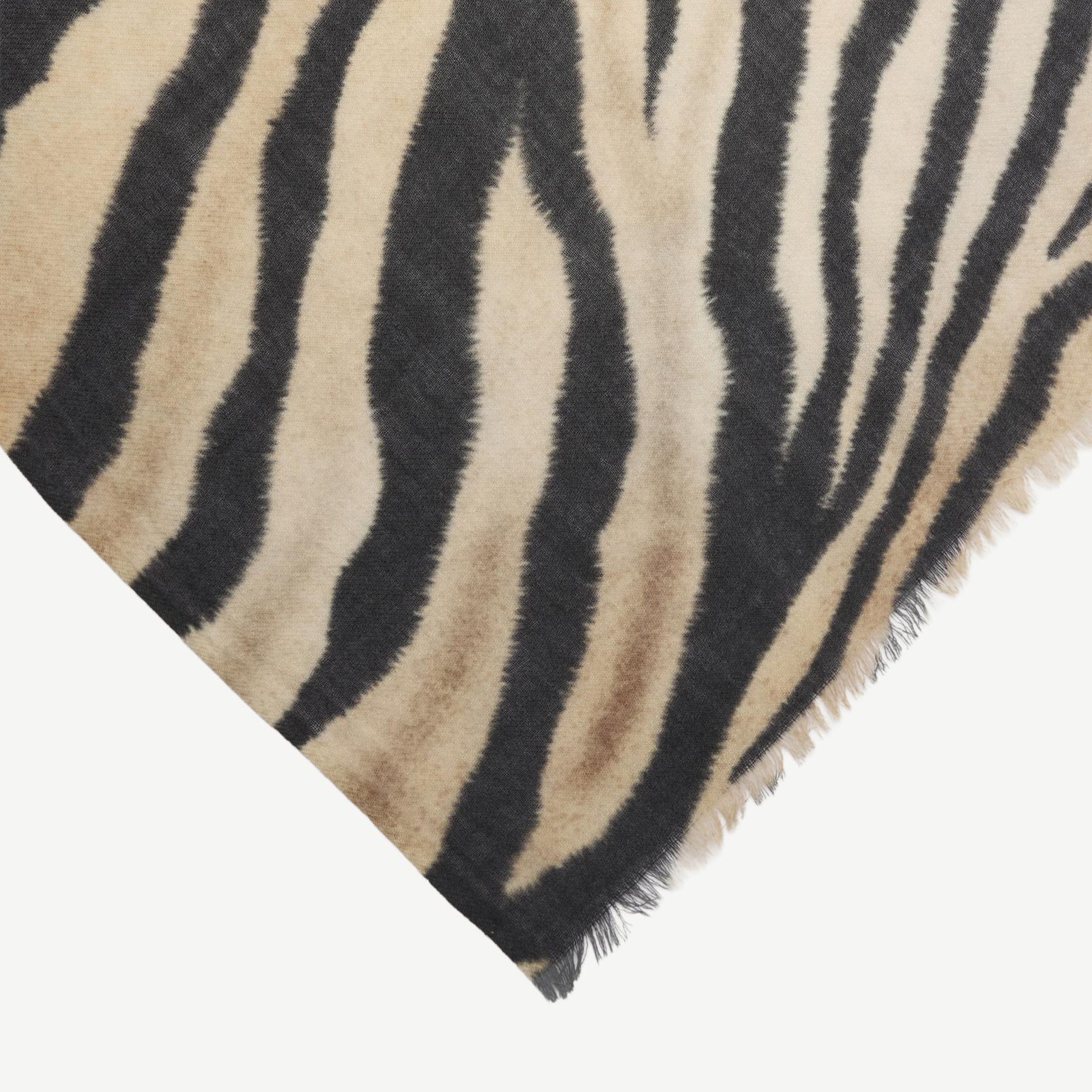 YARGICI Zebra Desenli Yün Şal