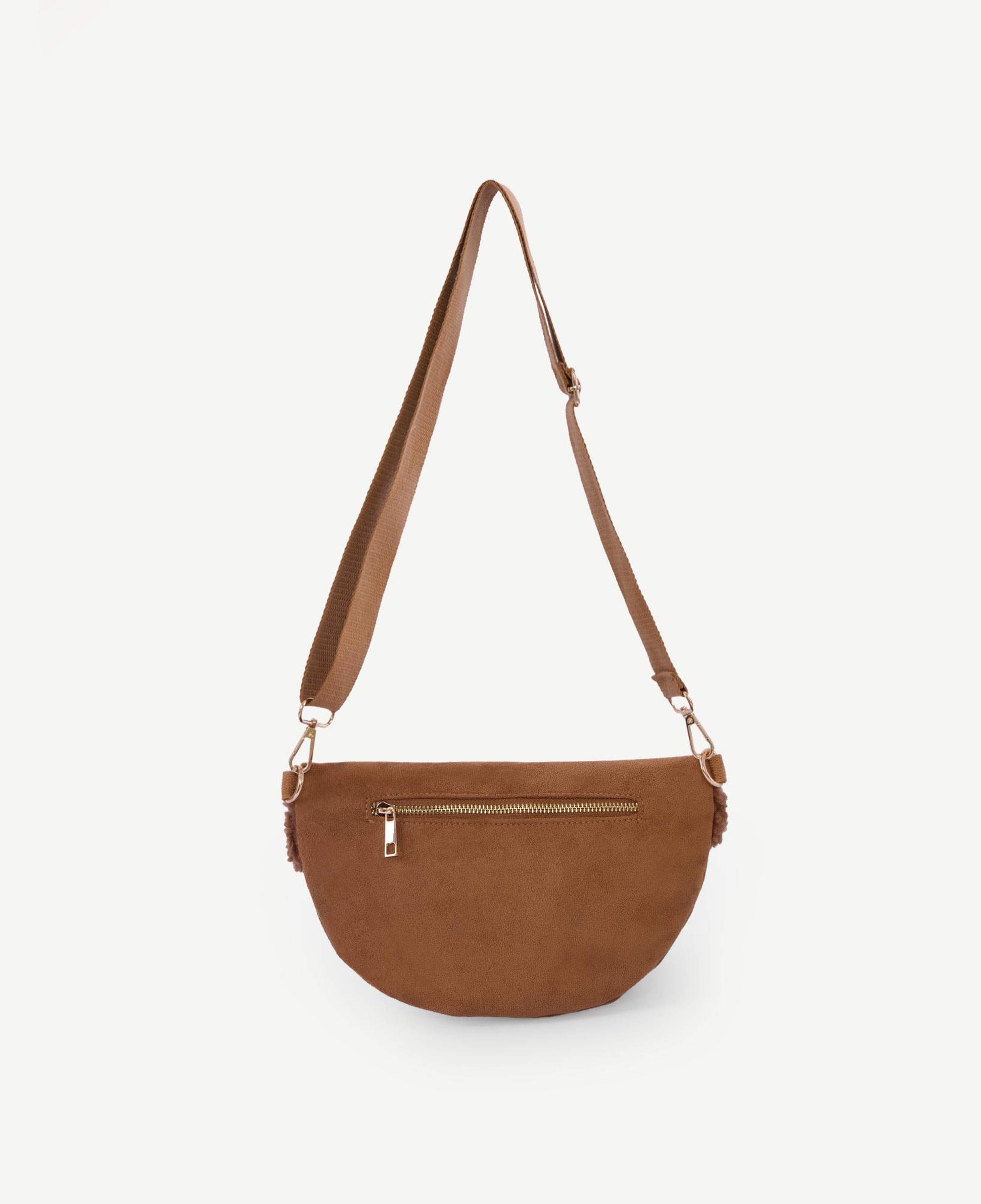YARGICI Süet Görünümlü Kürklü Bel Çantası
