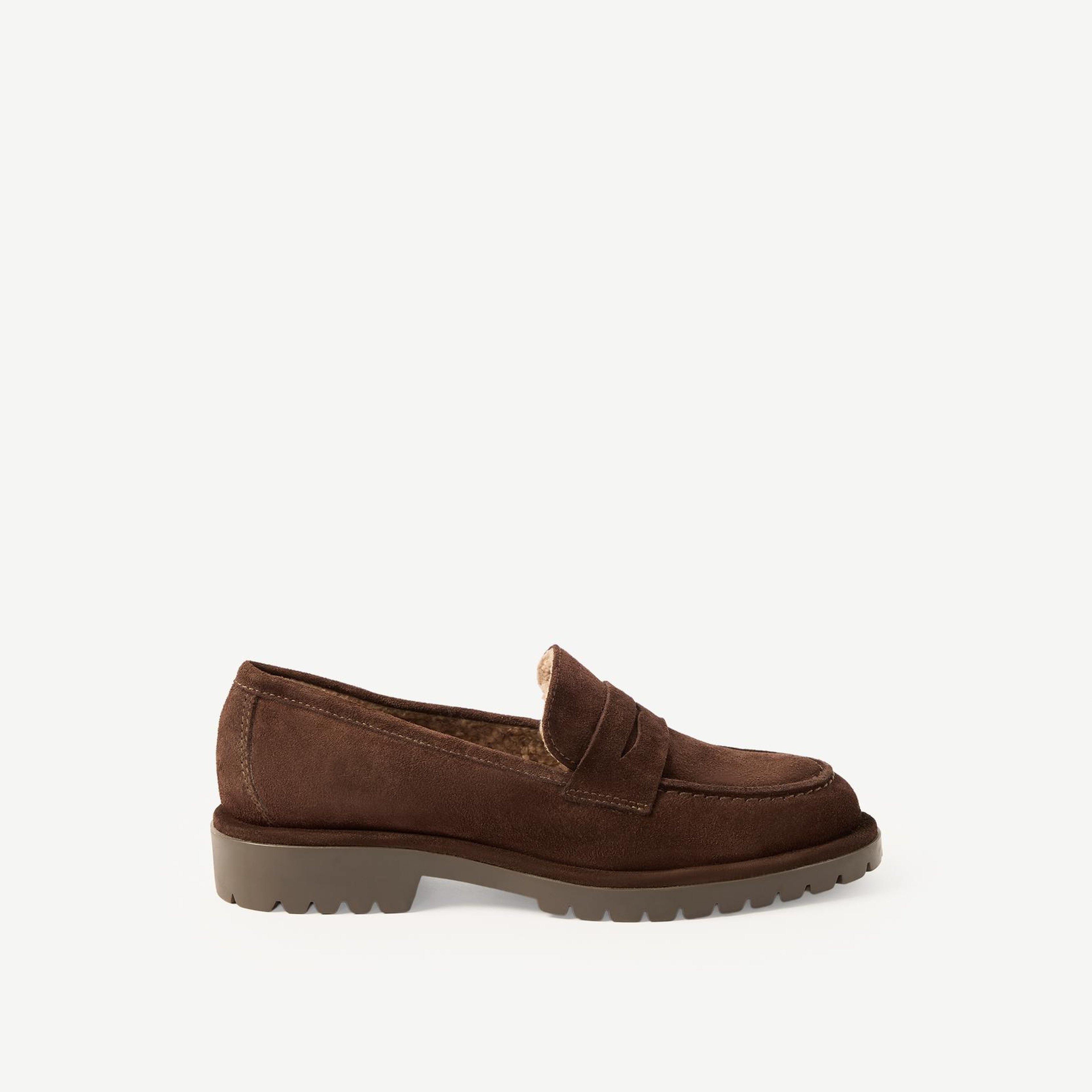 YARGICI Kürklü Süet Loafer