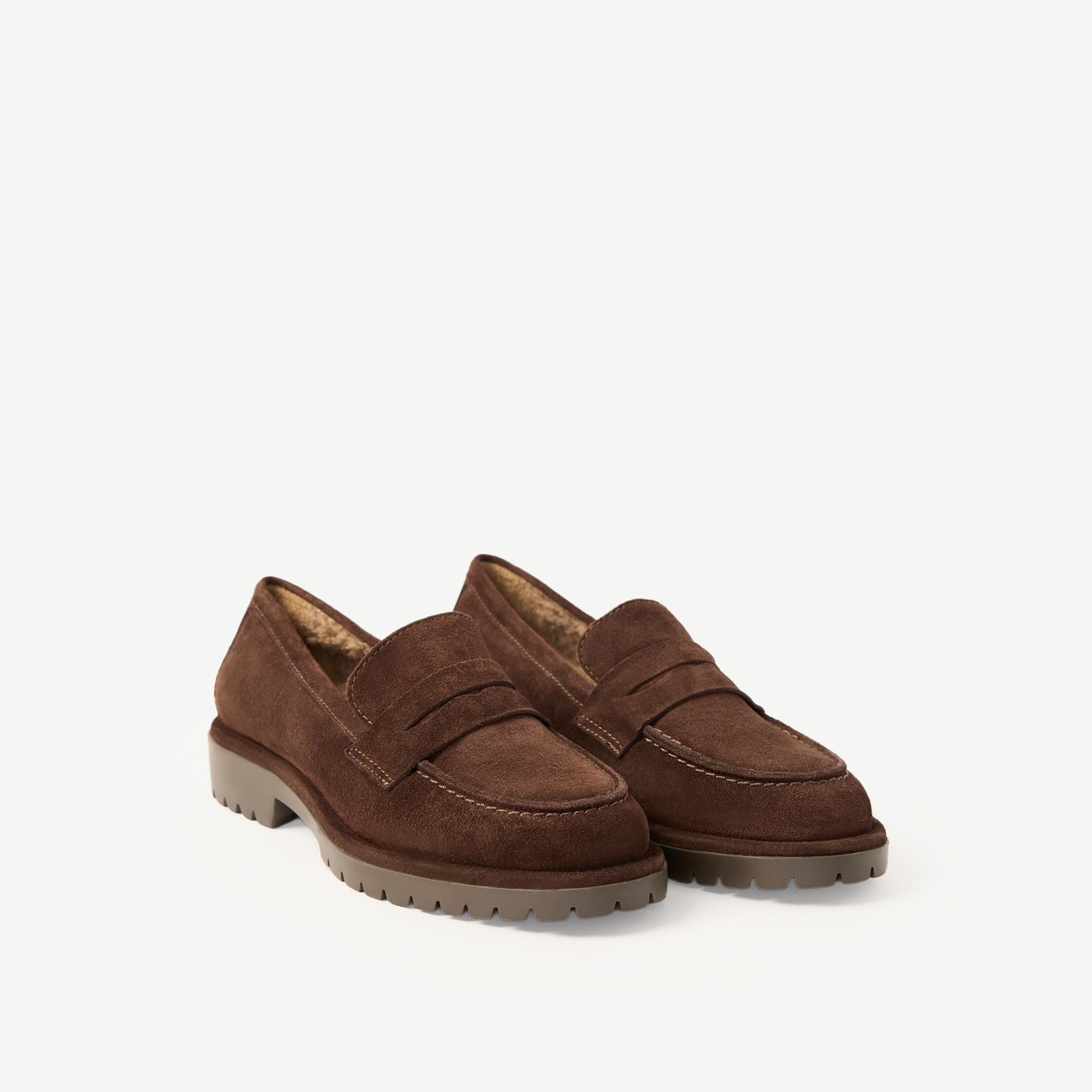 YARGICI Kürklü Süet Loafer