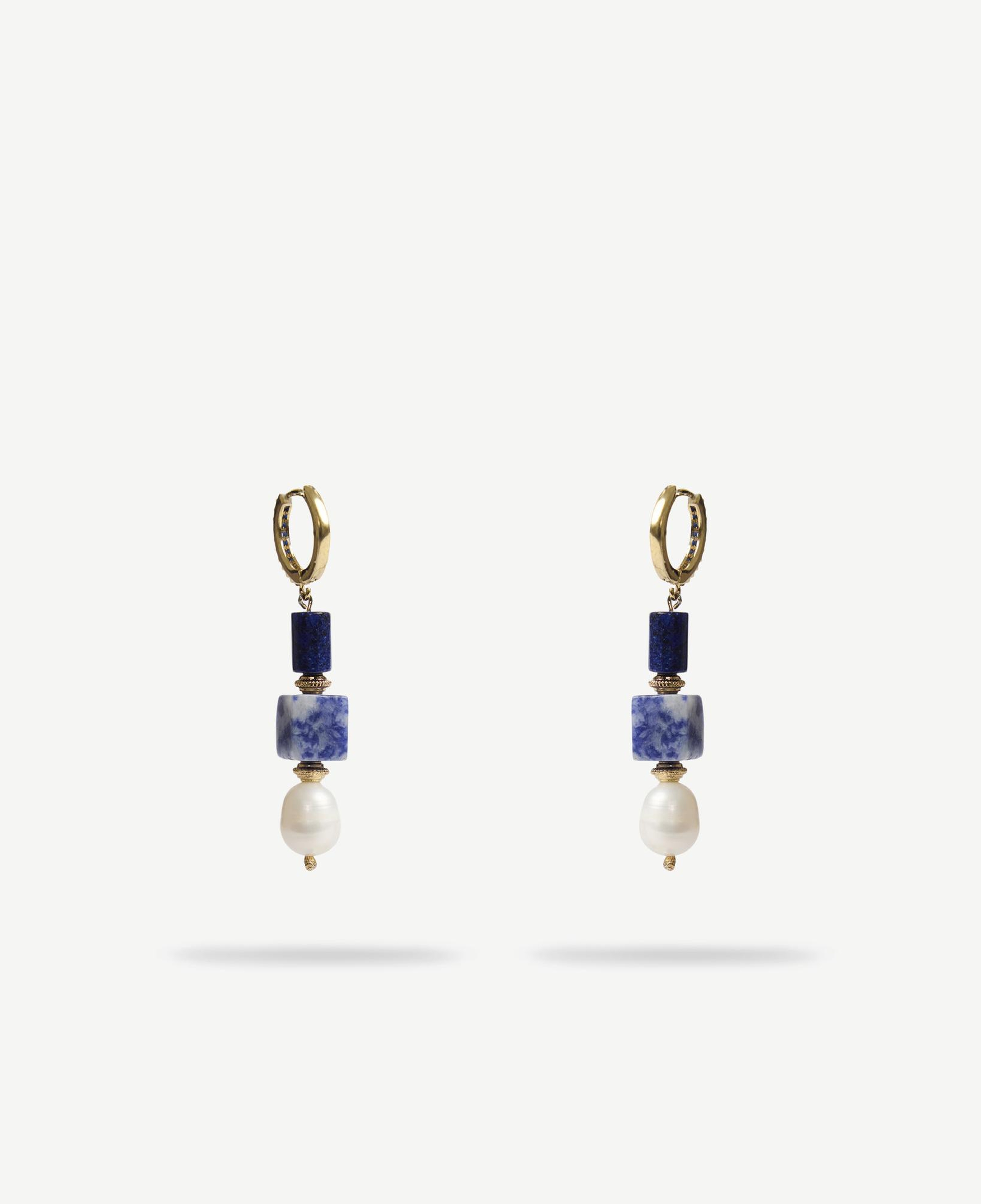 YARGICI Lapis Ve İnci Detaylı Sallantılı Küpe