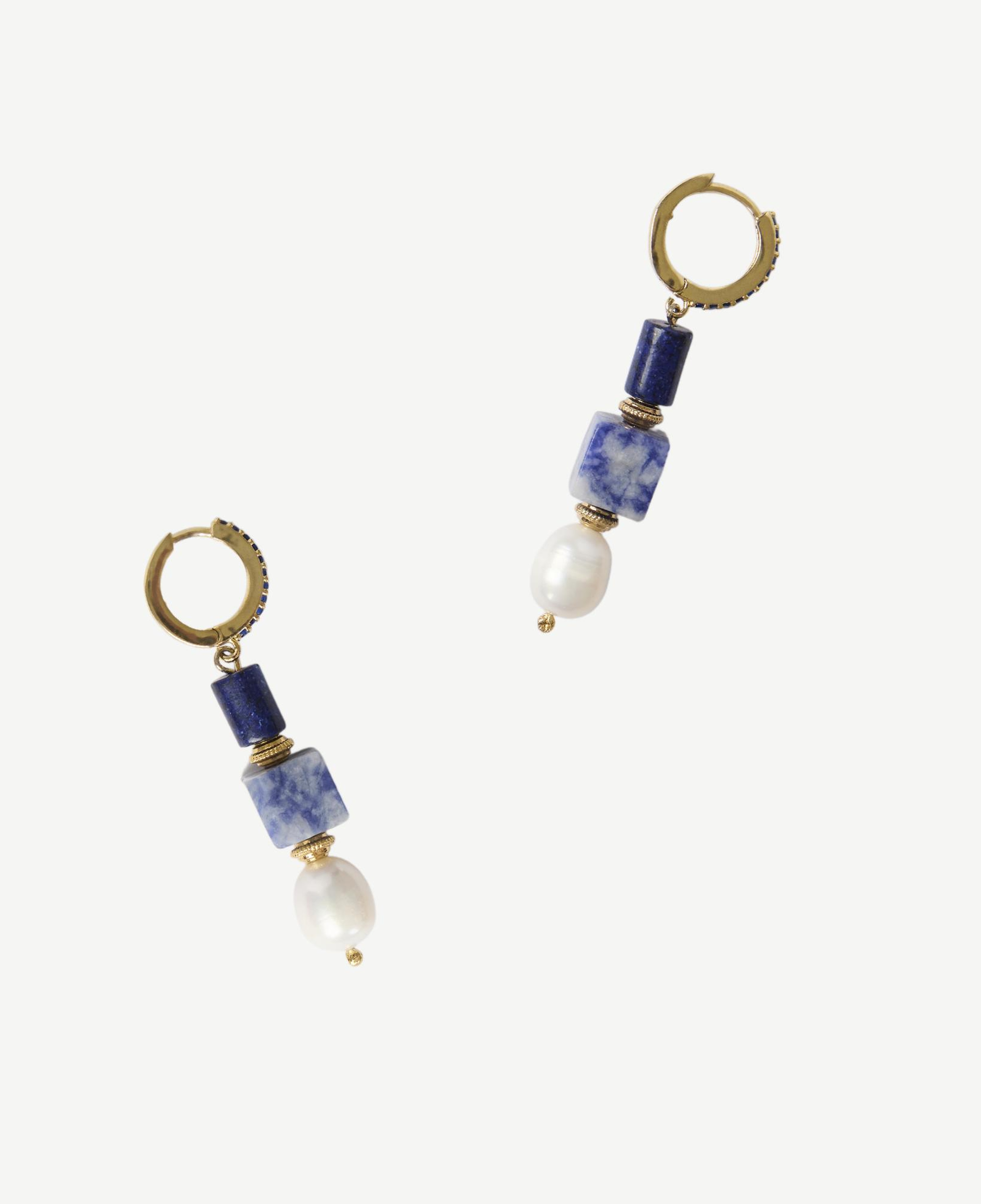 YARGICI Lapis Ve İnci Detaylı Sallantılı Küpe