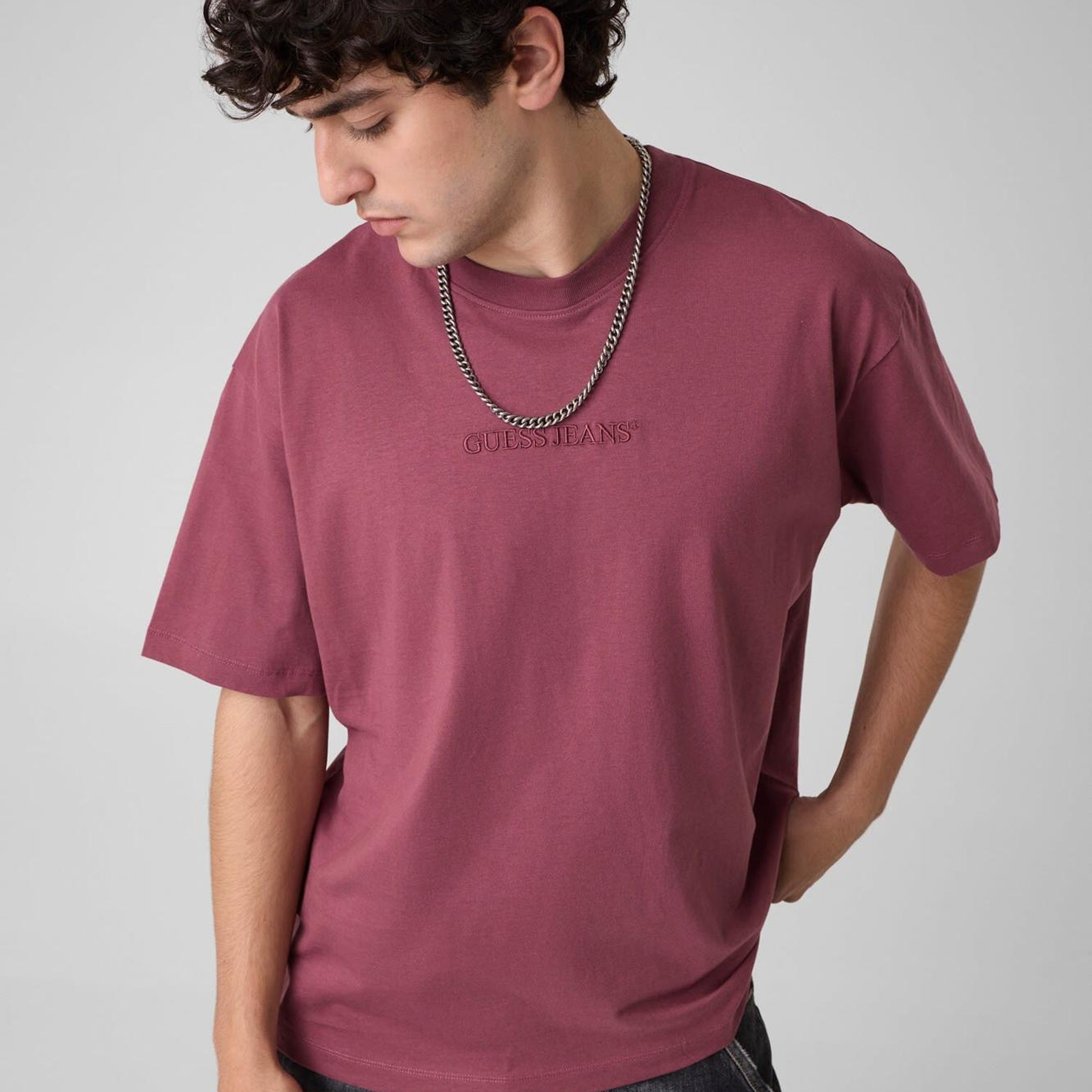 Guess Jeans Erkek Oversize Fit T-Shirt